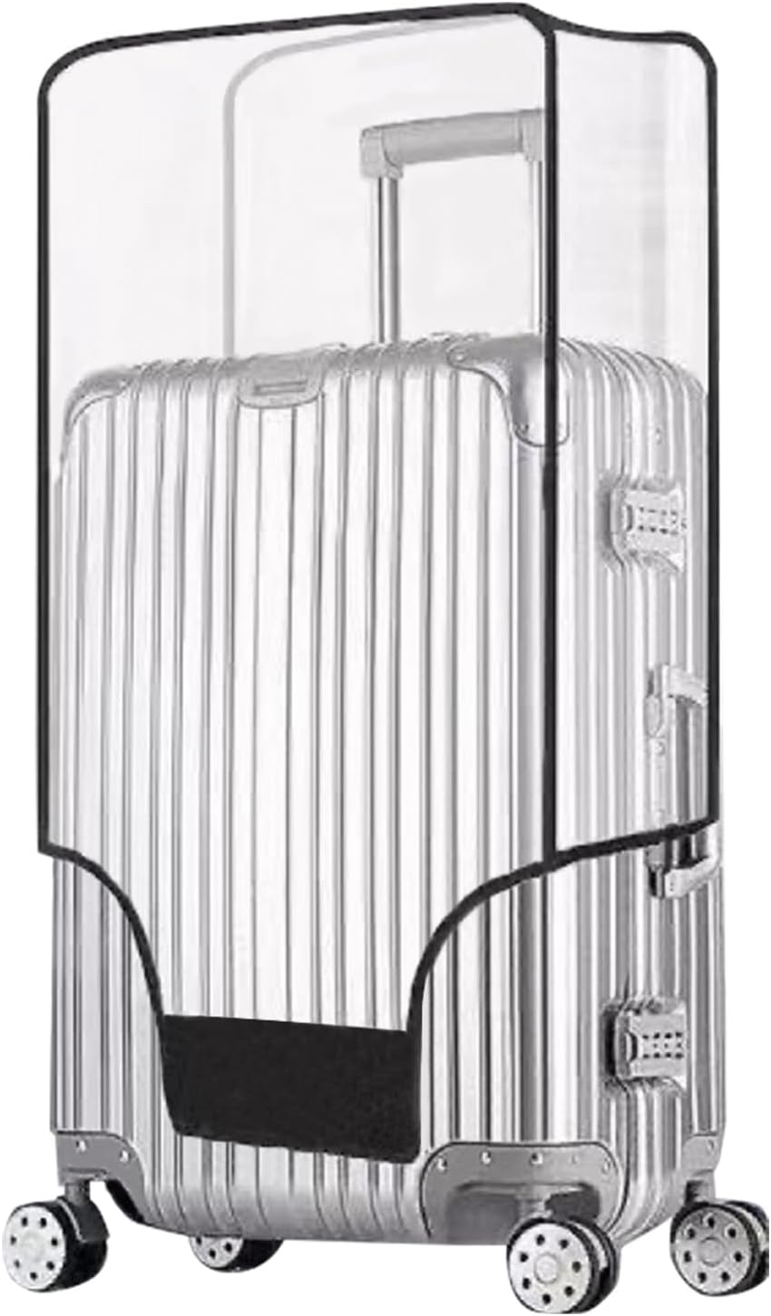 Tangaburu Clear Suitcase Cover - 20 24 26 28 30 Inch Waterproof PVC Suitcase Cover - Transparent Travel Suitcase Wrap - Protective Cover Case for Wheeled Luggage (28-Inch)