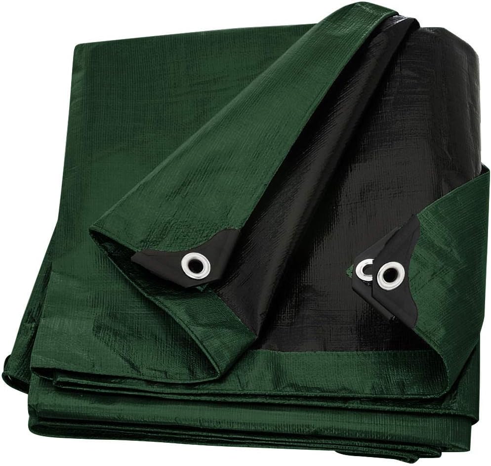 Large Waterproof Tarp - Heavy Duty 10 Mil Thick Poly Tarpaulin Ideal for Canopy Tents, Boats, RV or Pool Covers - Multipurpose Protective Tarps with Grommets for Indoor and Outdoor Use | 20' x 40'