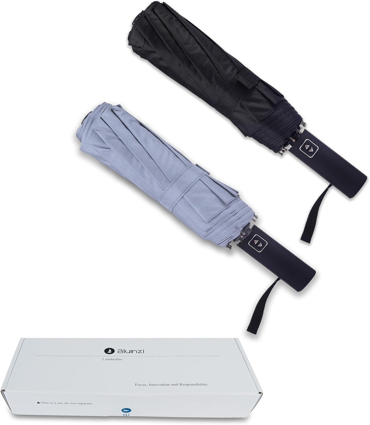 46 Inch Compact Umbrellas for Rain - Travel Small Umbrella - Automatic Folding Umbrella - Windproof Portable Umbrella, Double 10-rib