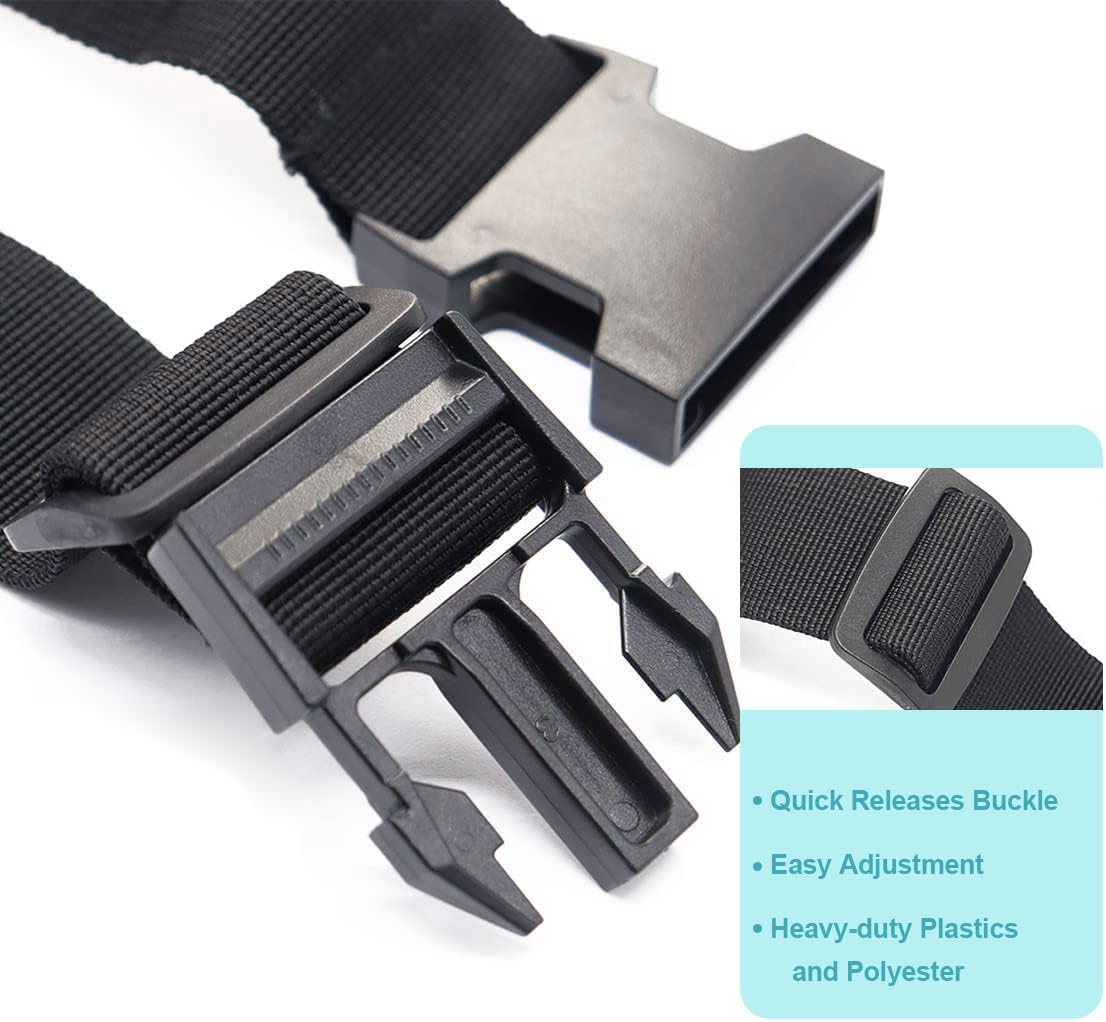 Luggage Straps for Suitcases TSA Approved, Travel Accessories to Connect Two Suitcase, Add Bag Luggage Straps for Carry On Your 3 Luggages Adjustable Buckle Belt, 2Pack Black