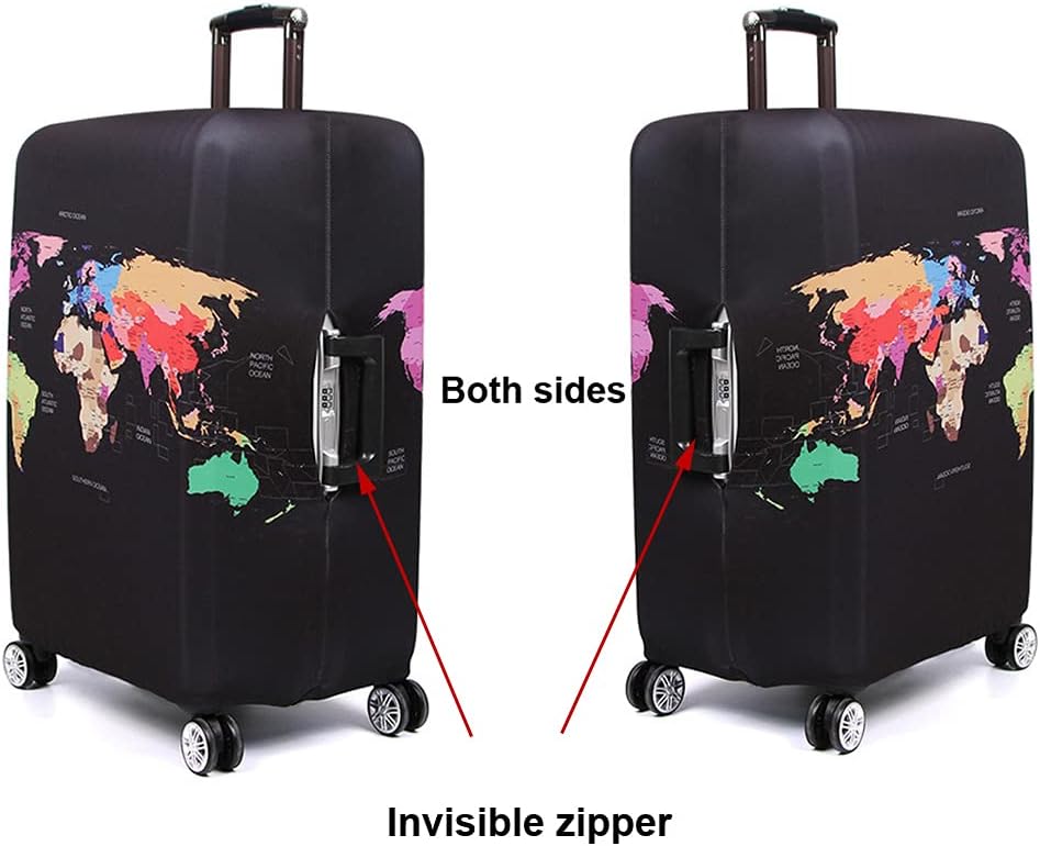 MosaiRudo Thicker Luggage Cover Elastic Suitcase Cover Protector Fits 18-32 Inch Suitcase Travel Accessories (Sparkling, L)