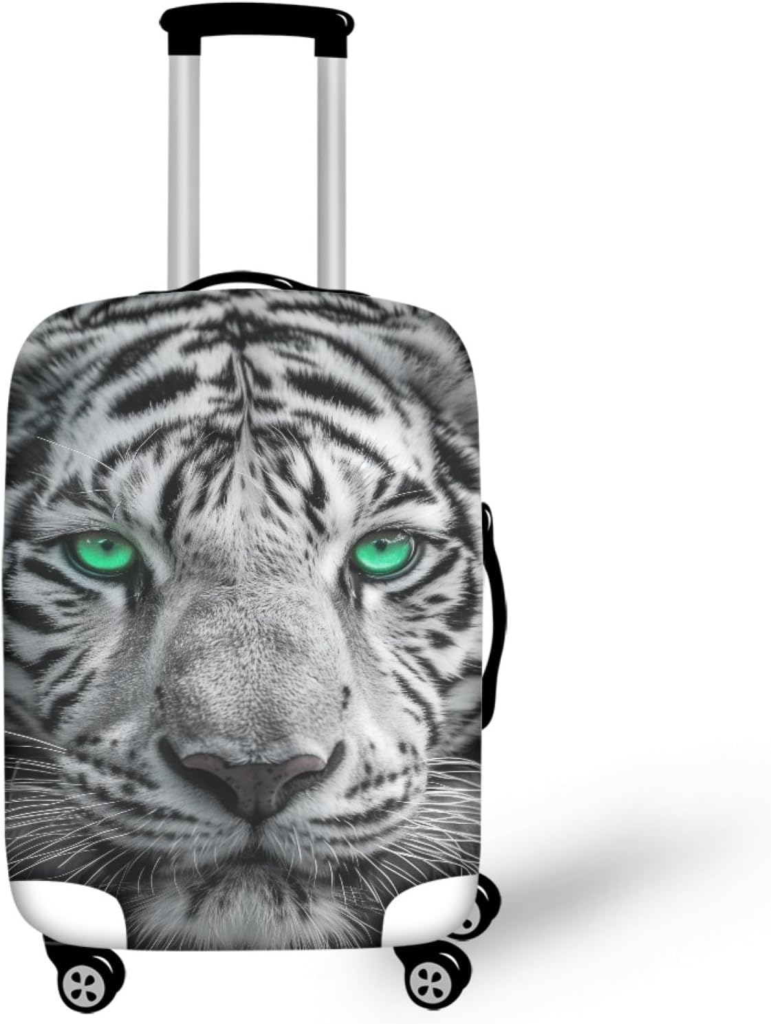 Tiger Animal 3D Printed Travel Luggage Suitcase Cover 18-21 Inch Cover Spandex Suit Case Protector for Carry On Luggage