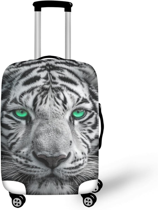 Tiger Animal 3D Printed Travel Luggage Suitcase Cover 22-25 Inch Cover Spandex Suit Case Protector for Carry On Luggage