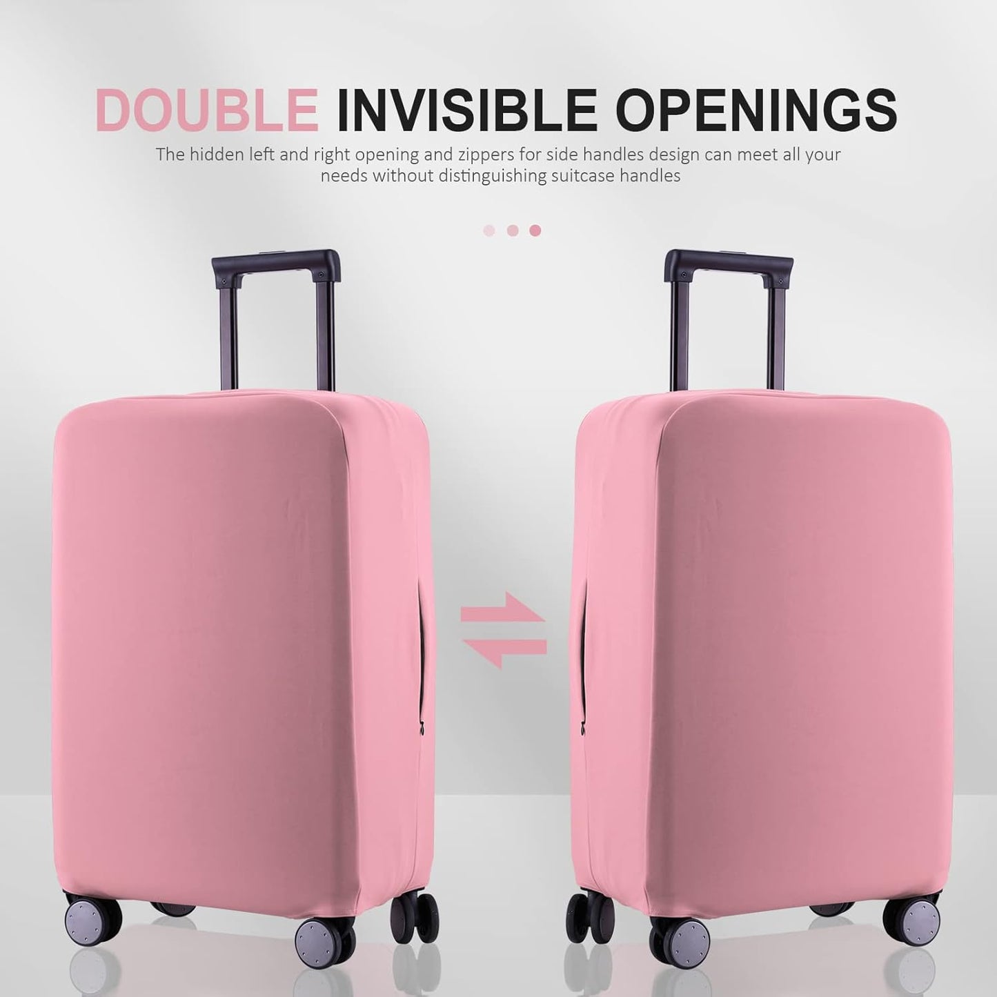 Travel Luggage Cover - Scratch-Resistant Fit 19-31 Inch, Pink (S(19-21 inch))