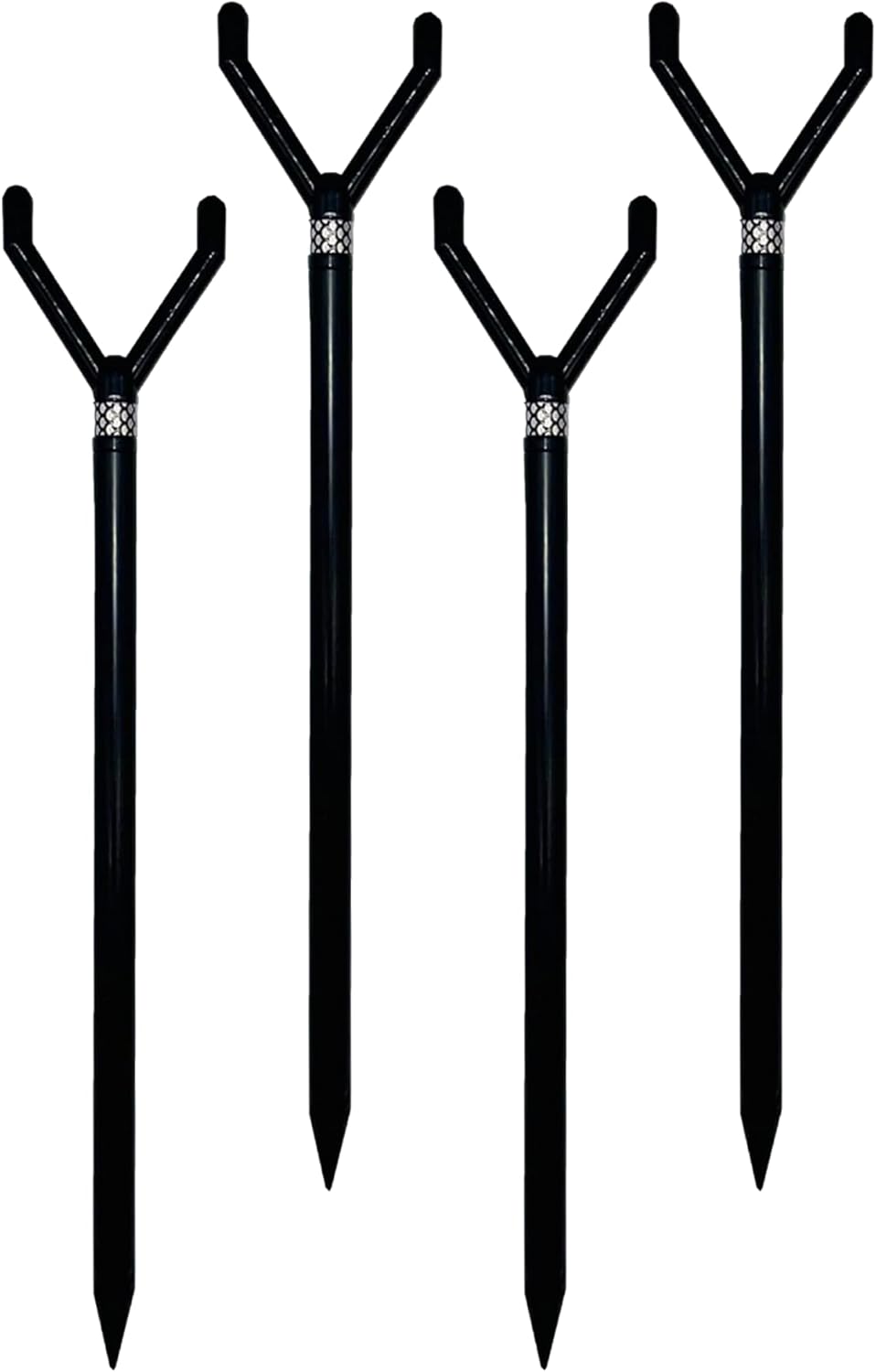 Fishin’ Stix Trident Telescoping Fishing Rod Holders – Extendable 12"–30", 50 lb+ Capacity, Sand Stake Pole Stand for Surf Fishing, Bank Angling, Catfish Rods, Lure & Bait Setup