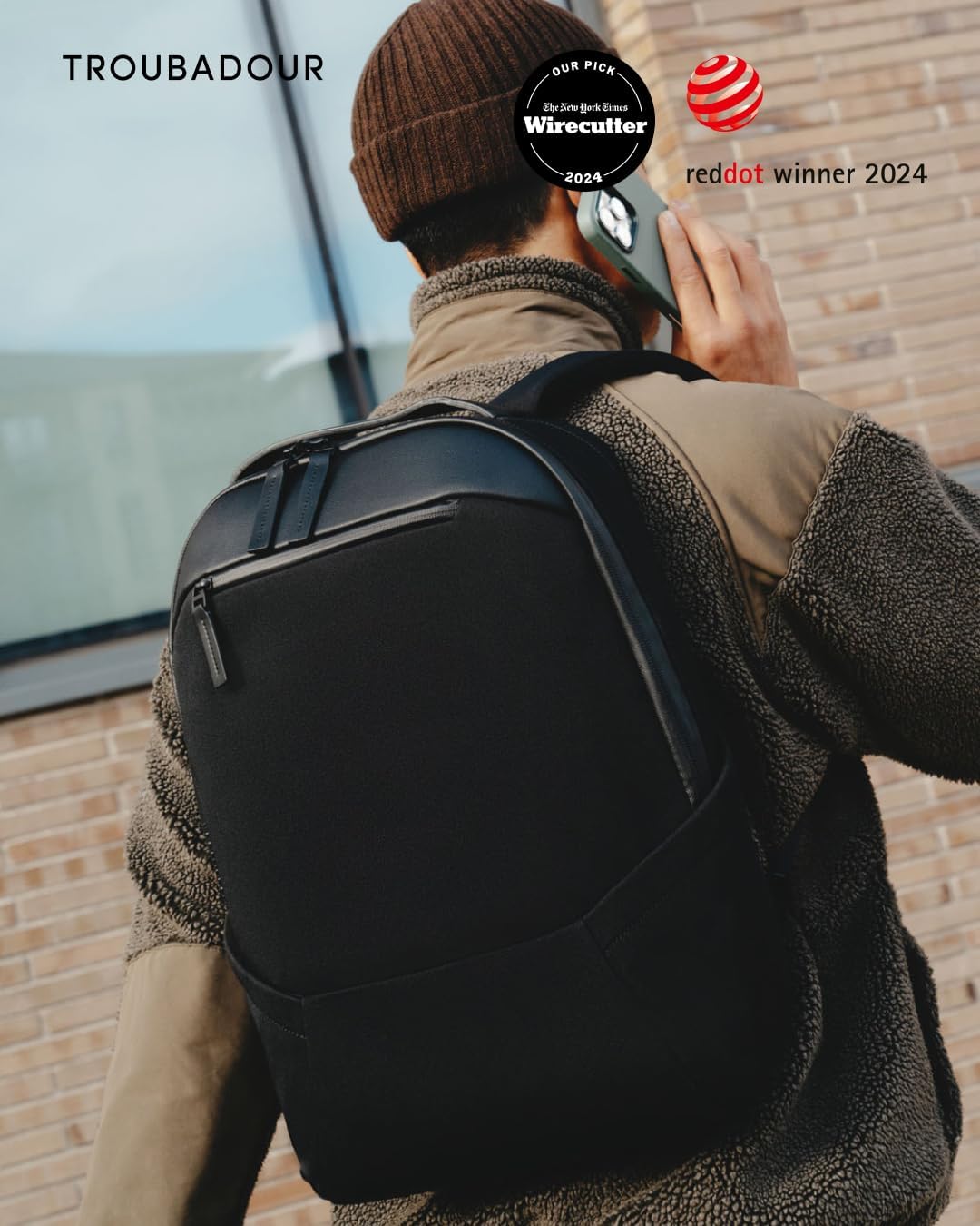 Troubadour Apex Backpack 3.0 - 25L Premium Laptop Backpack - Ergonomic & Water Resistant - Designed for Work and Travel - Black