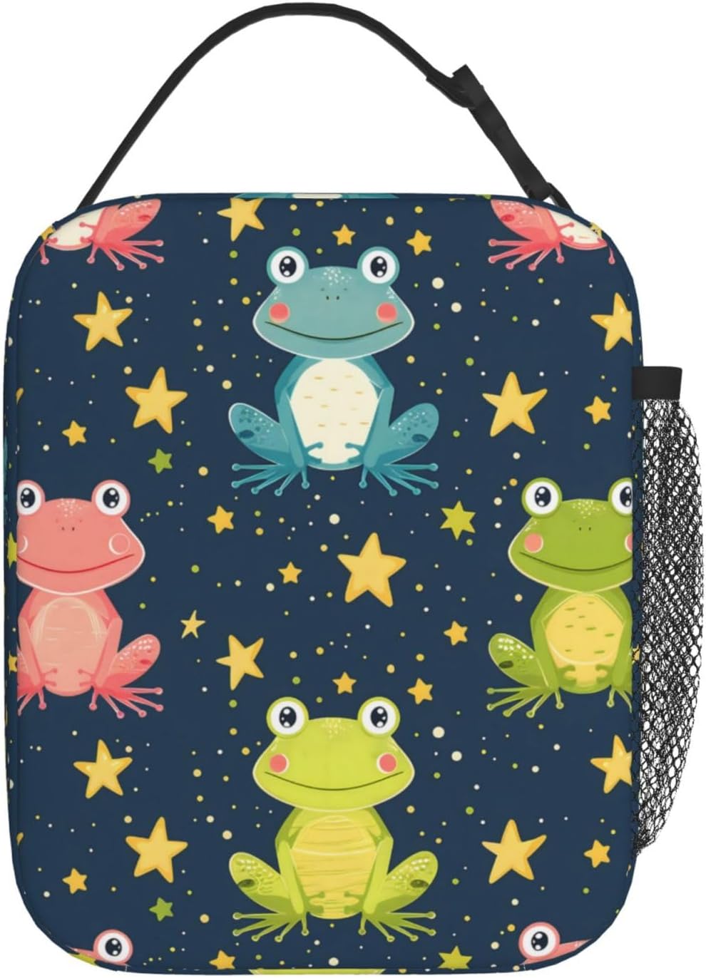 Frog Insulated Lunch Box for Women Men Frog Lunch Bag for Travel,or Fishing Polyester Frog Lunch Box