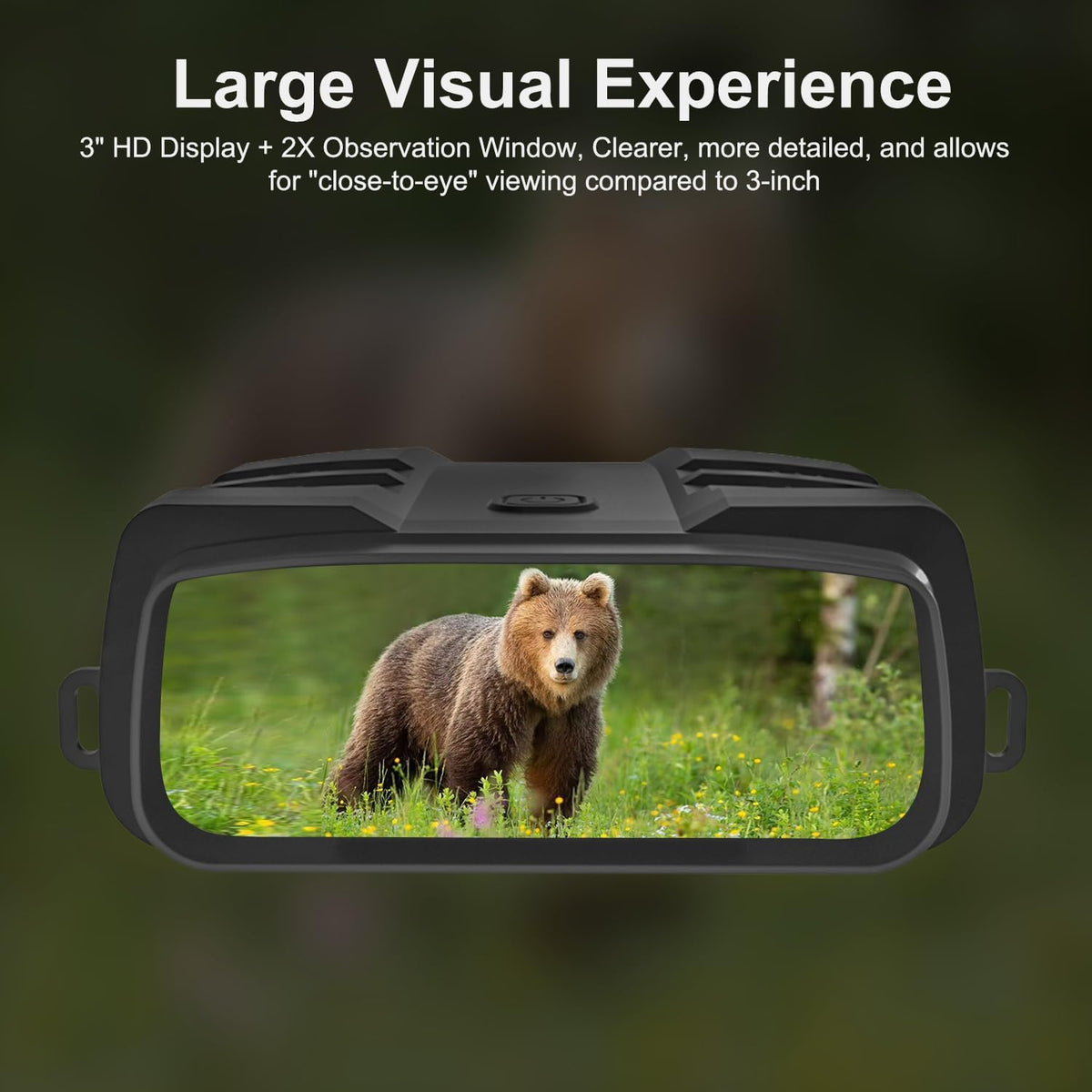 Night Vision Goggles, True 4K Full-Color Night Vision Binoculars, Built-in Powerful Focusable IR, 6000mAh Rechargeable Battery, Super Large Display, Long Viewing Range, Free 64GB Card (Silver)