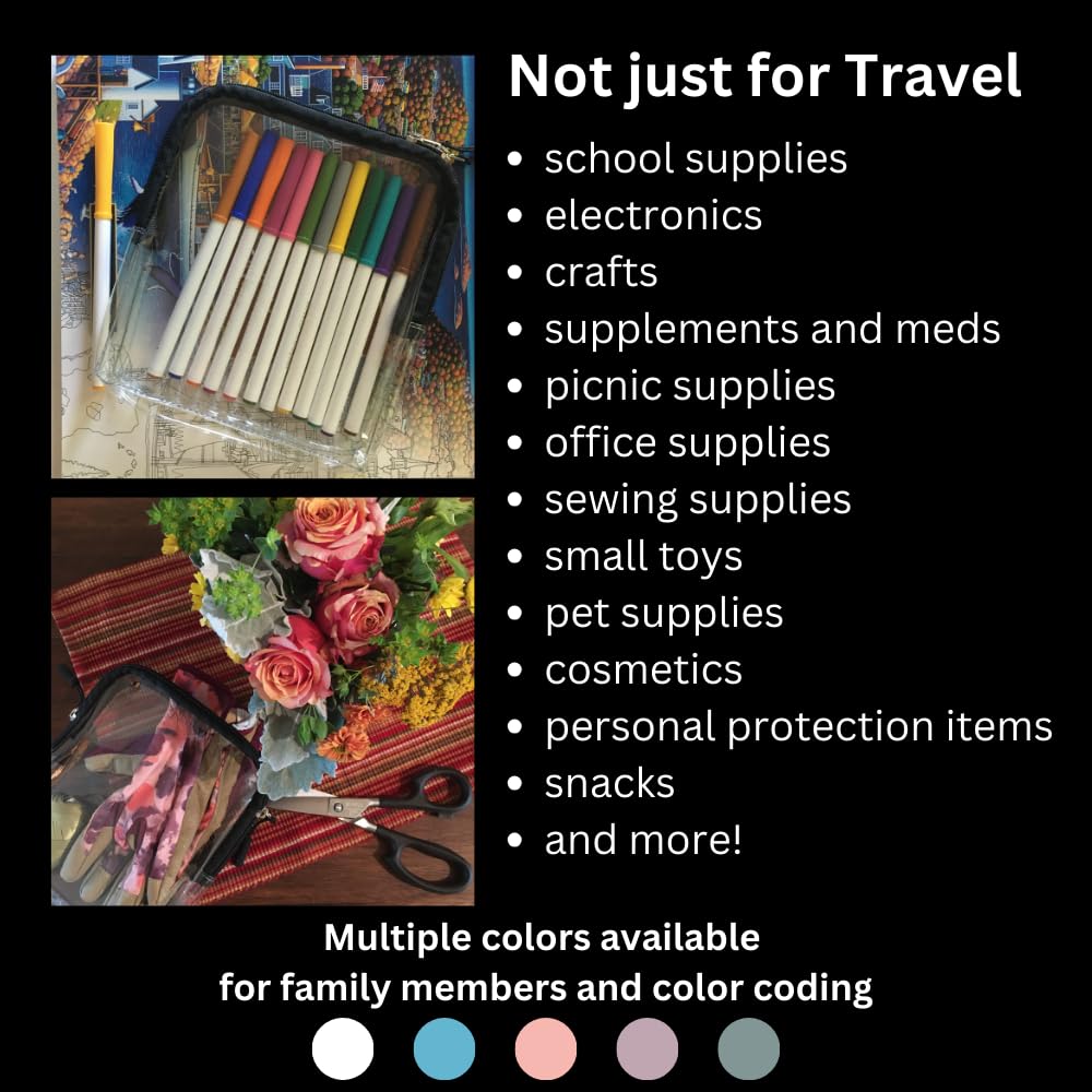 BORSALI TSA-Approved Quart-Sized Bag for Carry-On Travel - One (1) Quart Clear Toiletries, Cosmetic and 3-1-1 Liquids Toiletry Bag - Taupe