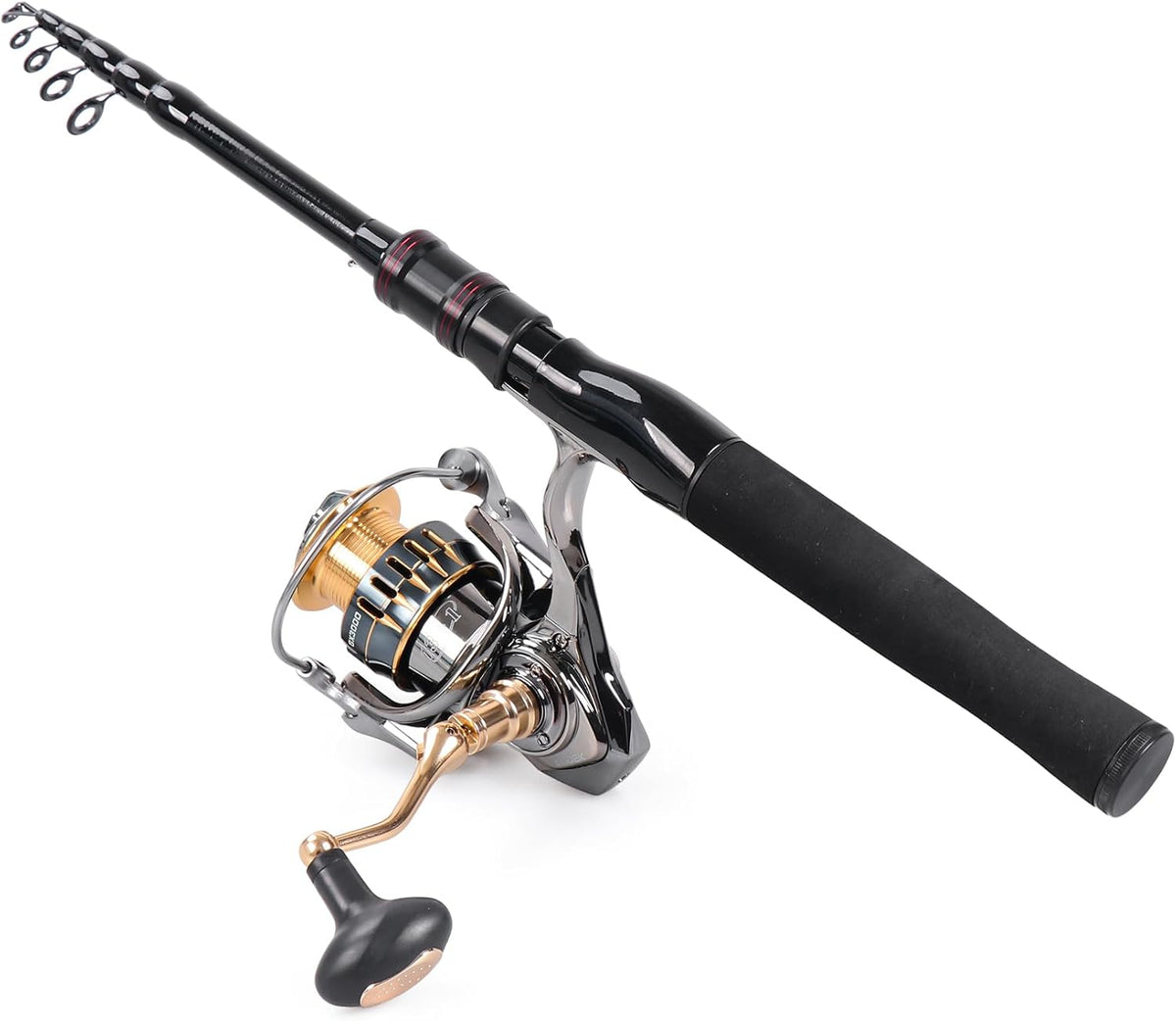 Telescopic Fishing Rod, Collapsible Fishing Rod Portable Spinning Pole for Saltwater and Freshwater, Carbon Fiber Lightweight and Compact Design