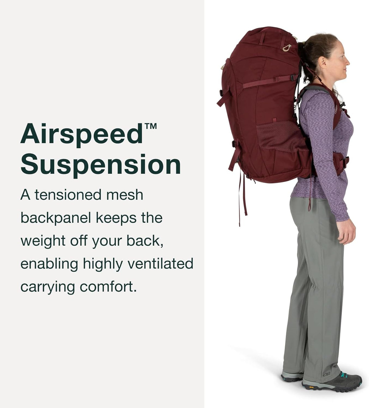 Osprey Fairview Trek 70L Women's Travel Backpack, Night Jungle Blue