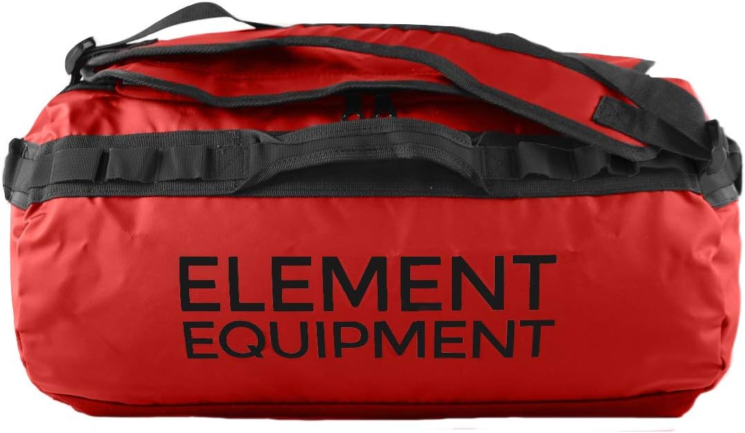 Element Equipment Trailhead Duffel Bag Shoulder Straps Waterproof Red Small