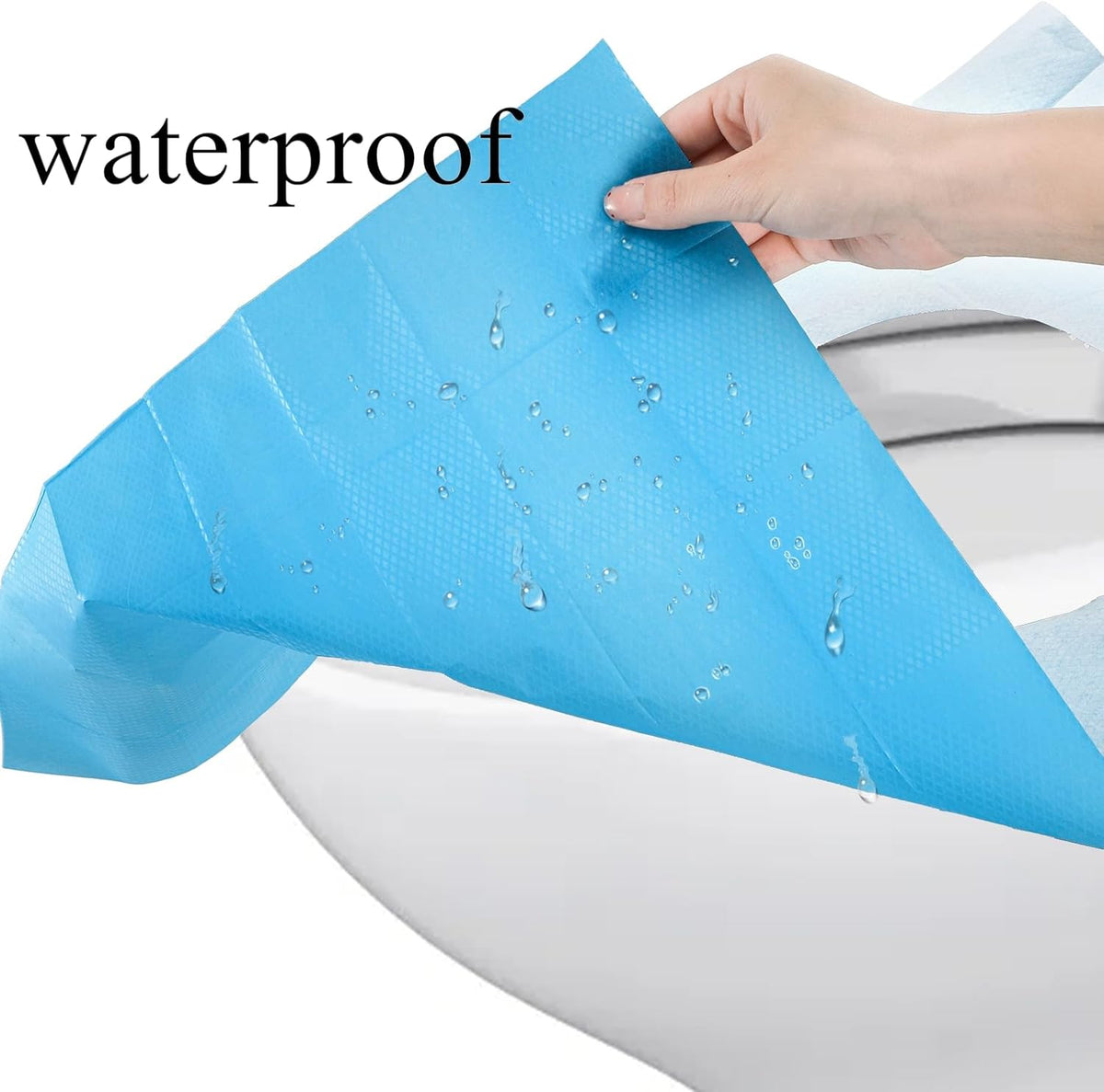 Tebery 100 Pack Toilet Seat Covers Disposable, Individually Wrapped Travel Toilet Cover, Extra Large Potty Seat Liners Portable, Waterproof Potty Training Shield for Public Restroom, Trip, Outdoors