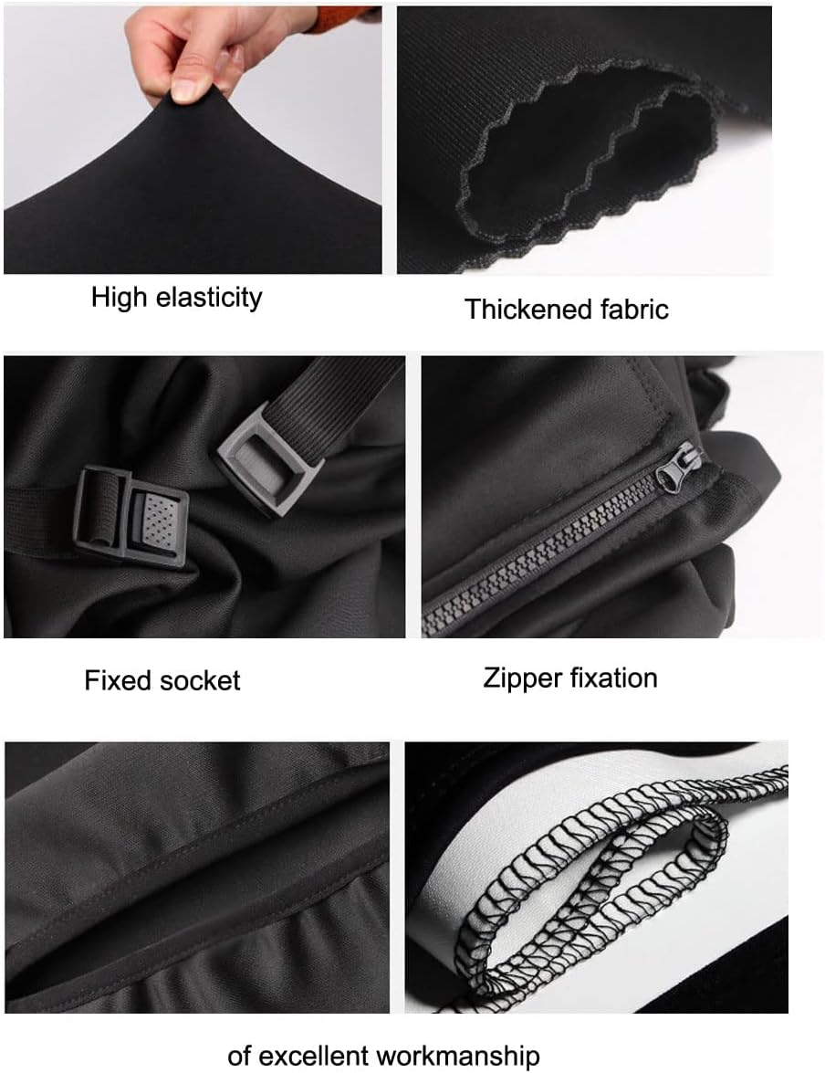 MosaiRudo Thicker Luggage Cover Elastic Suitcase Cover Protector Fits 18-32 Inch Suitcase Travel Accessories (Black, L)