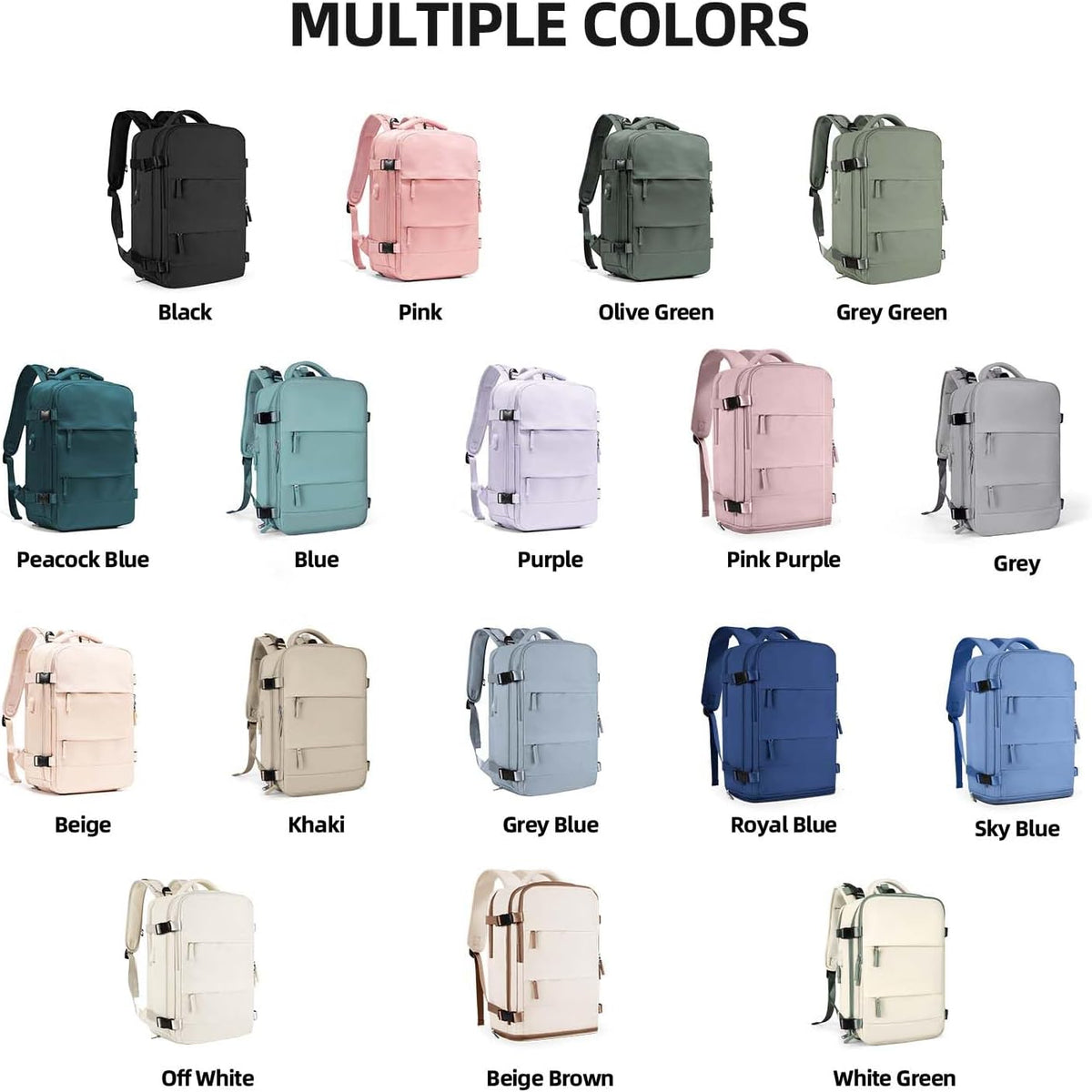 coowoz Travel Backpack For Women Men,Carry On Backpack,Hiking Backpack Waterproof Outdoor Sports Rucksack Casual Daypack Travel Essentials（Blue）