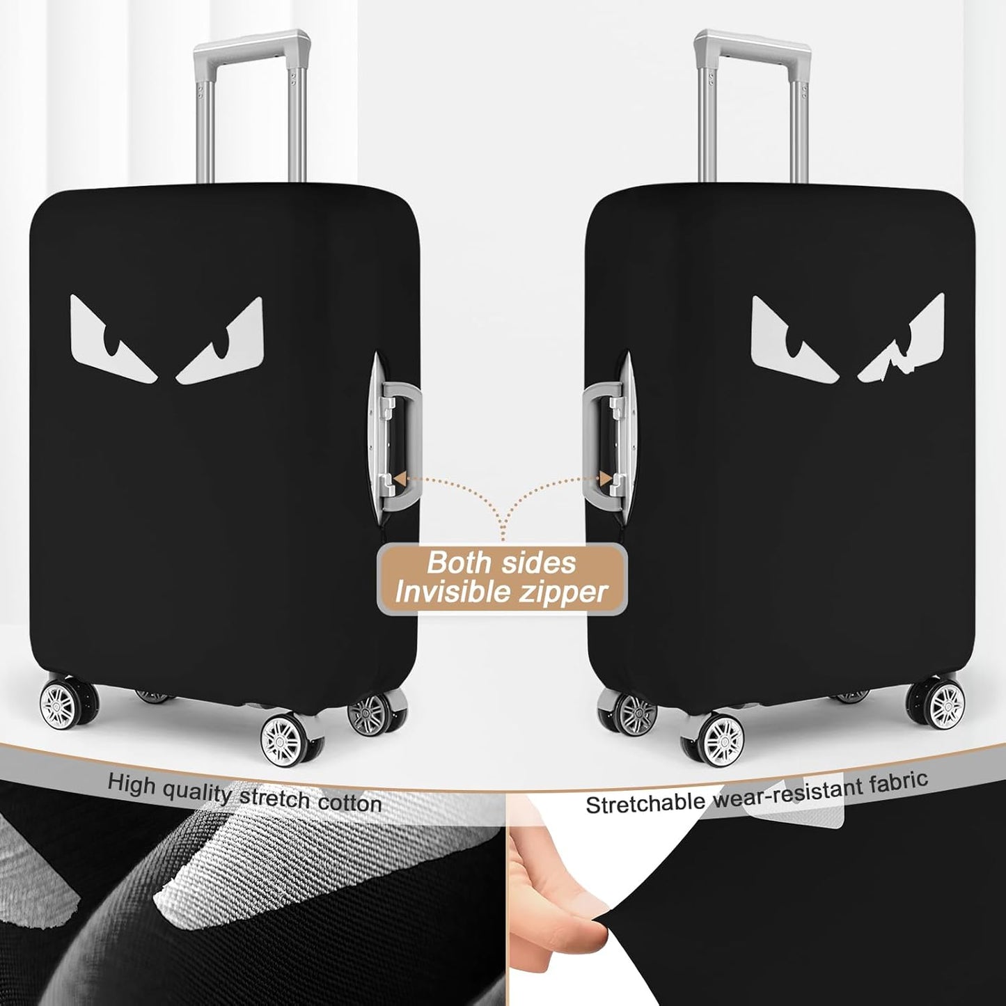 Luggage Covers For Suitcase Tsa Approved, Washable Suitcase Cover Elastic Luggage Protector Scratch Resistant Suitcase Cover For 23-25 Inch Wheeled Luggage(Eye-24 inch)