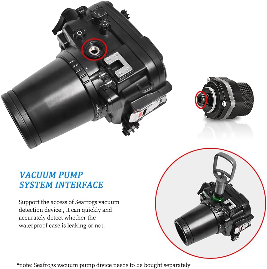 Sea frogs Underwater Camera Case Compatible with Canon EOS M6 Mark II 18-150MM IPX8 40m/130ft Maximum Diving Depth Waterproof Camera Housing for Diving, Surfing, Rowing, Skiing