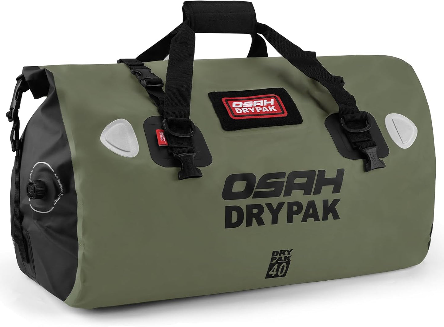 Waterproof Duffel Bag - Motorcycle Dry Bag Tail Bag with Large Storage Space, Waterproof Luggage Duffle Bags with Outer Mesh Zipper Pocket for Camping, Kayaking, Fishing & Traveling