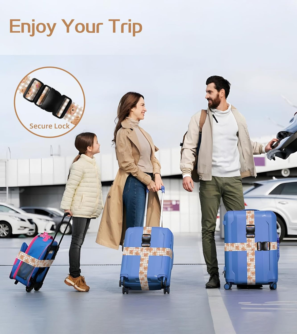Luggage Straps for Suitcases Travel Belt Luggage Band Heavy Duty Traveling Luggage Identifier Cute Women Girls Unique Accesory,