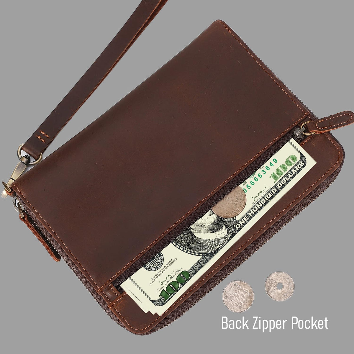STAR VISTA Lorenzo Full Grain Leather Family Passport Wallet for 4, Large Travel Document Organizer for Exquisite Voyagers, Multi-Currency Compartments, RFID Blocking, AirTag Track, Espresso Brown
