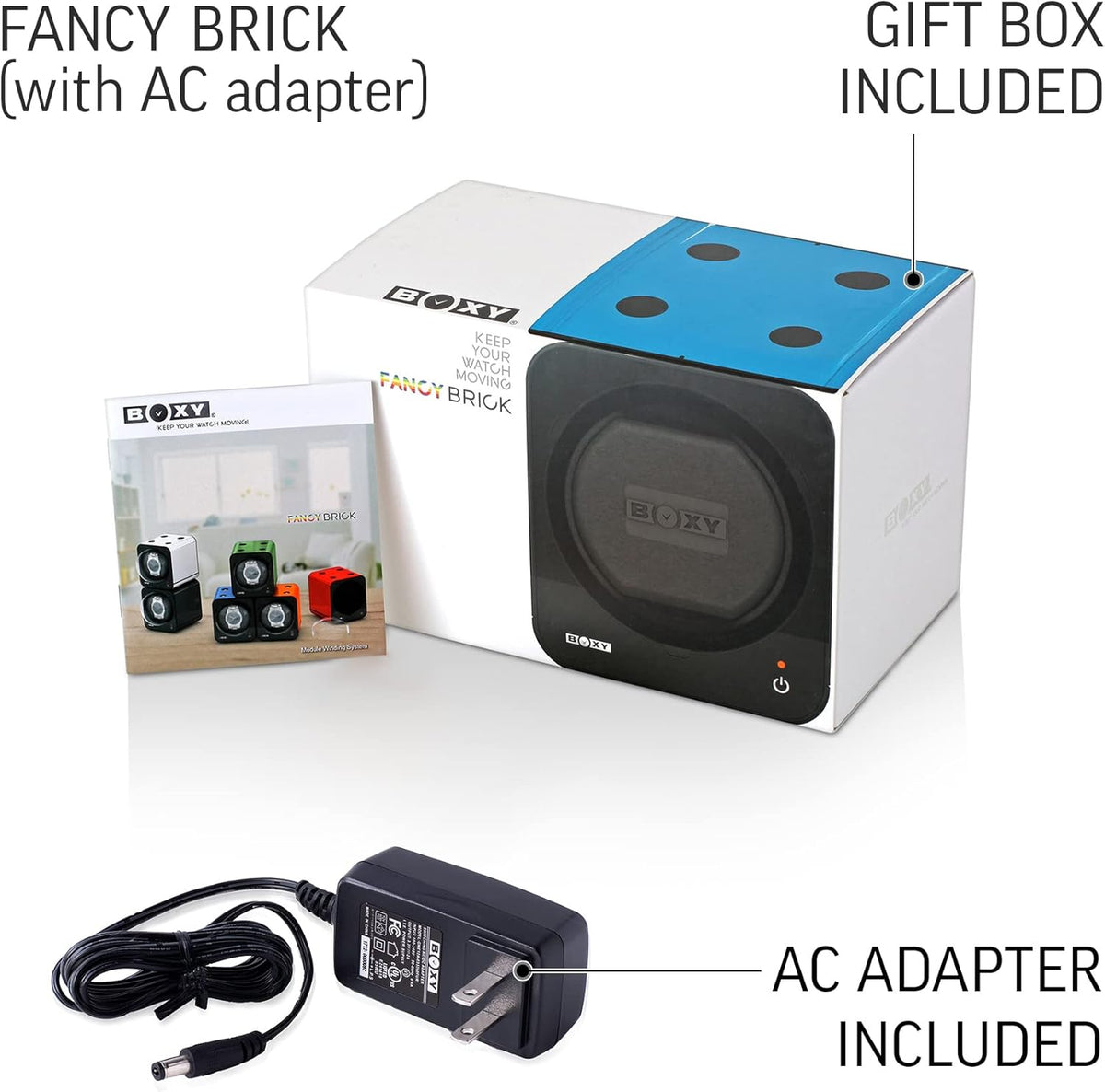 Watch Winder for Automatic Watch with Vertical Rotor Stop (with AC Adapter)