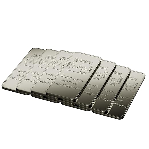 1 Pound Molybdenum Bar Paperweight Bullion with Element Design .999 Pure Molybdenum | Made in USA by Unique Metals