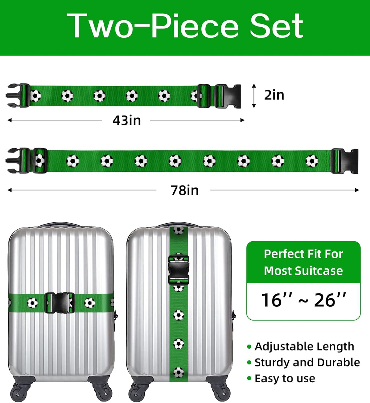 Luggage Straps for Suitcases Travel Belt Luggage Band Heavy Duty Traveling Luggage Identifier Cute Women Girls Unique Accesory,