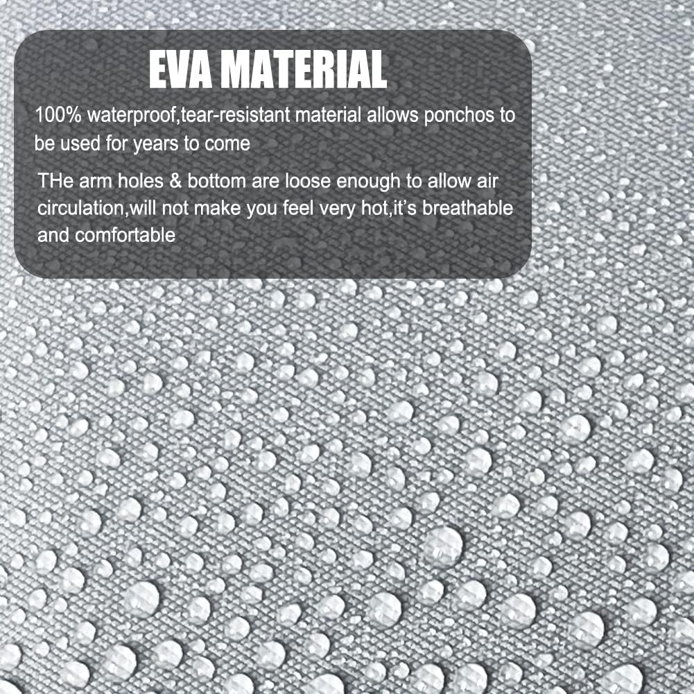 Rain Coats (2 Pack) - Reusable EVA Rain Ponchos for Adults Rain Jackets Raincoats for Men Women