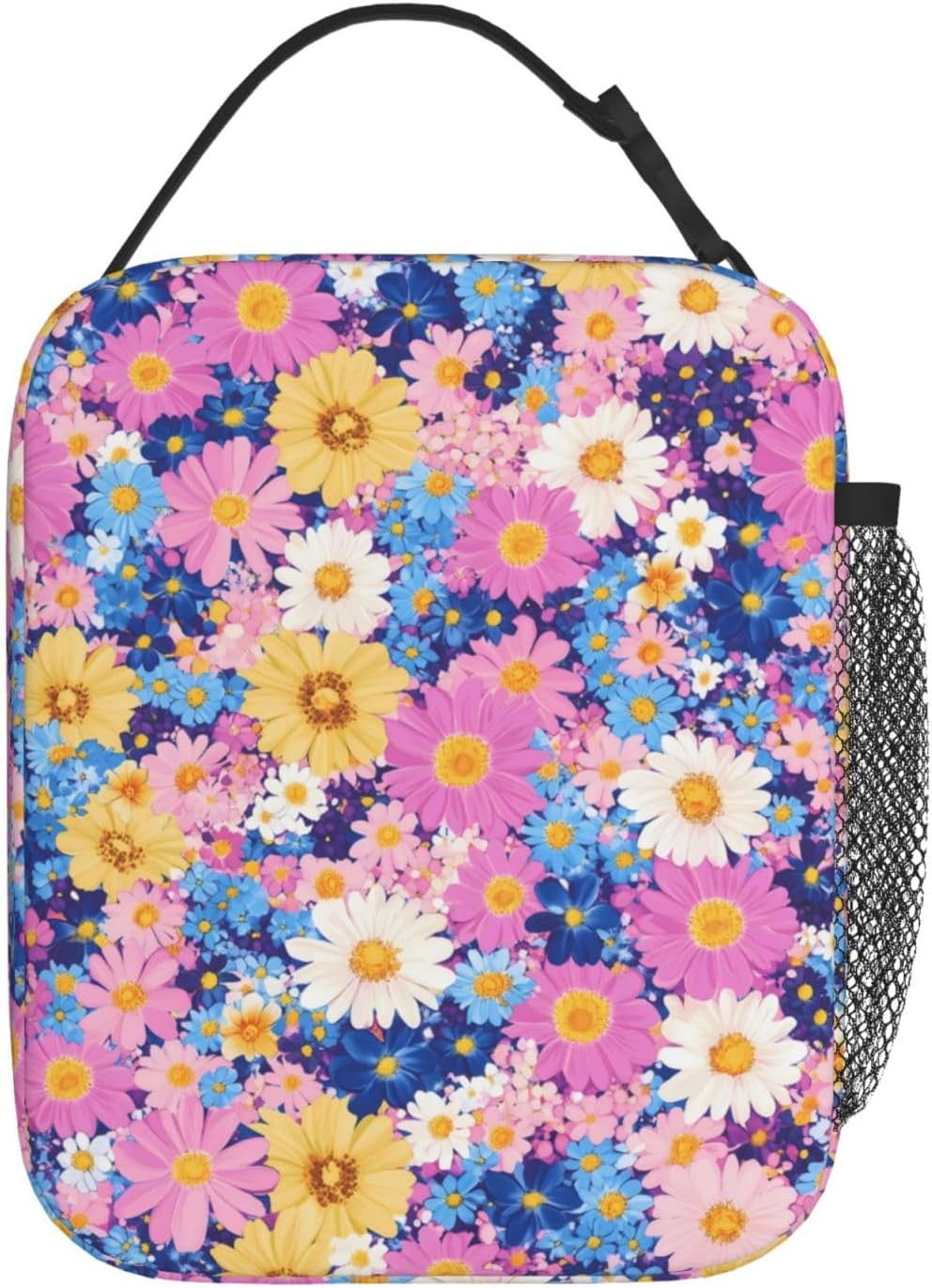 Floral Insulated Lunch Box for Women Men Floral Lunch Bag for Travel,or Fishing Polyester