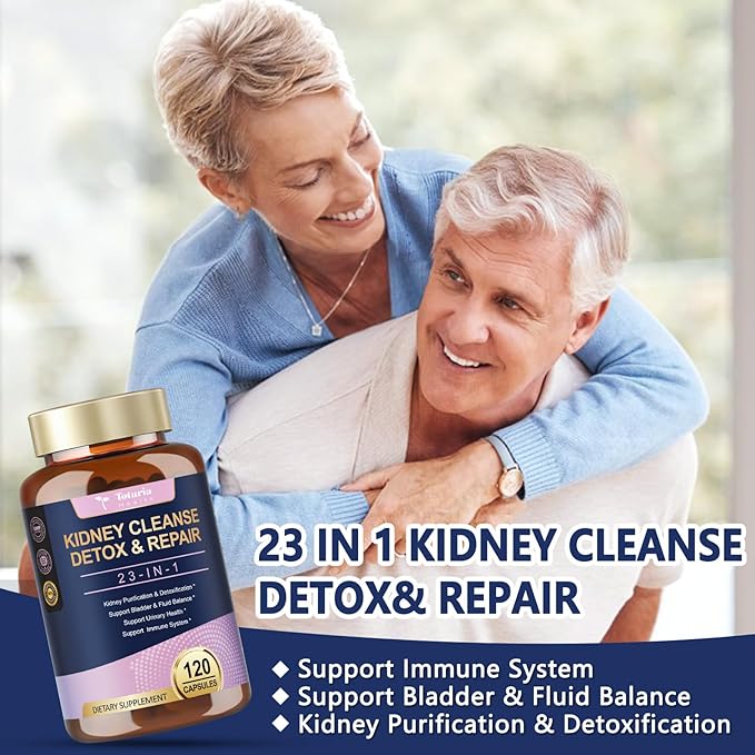 (2 P) Kidney & Liver Cleanse Detox & Repair Capsules, Chanca Piedra & Cranberry Pills for Liver & Kidney Support Supplement Extra Strength for Stones Dissolver, Urinary Tract Health for Woman