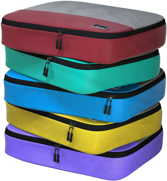 Large Packing Cubes for Travel - 5pc Packing Cubes for Suitcases - Lightweight Luggage Organizer Bags