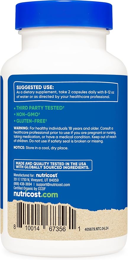 Nutricost Camu Camu 1000mg, 120 Capsule - CCOF Certified Made with Organic, Non-GMO and Gluten Free