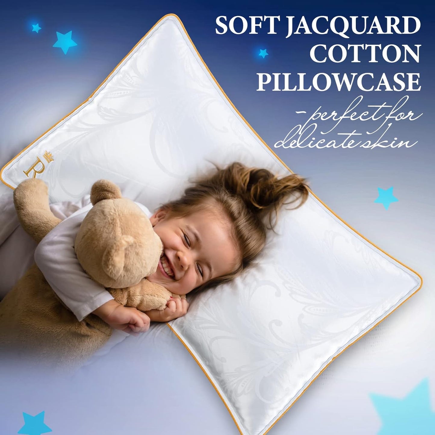 Royal Therapy White Goose Feathers and Down Pillow, Premium White Bed Sleeping Breathable
