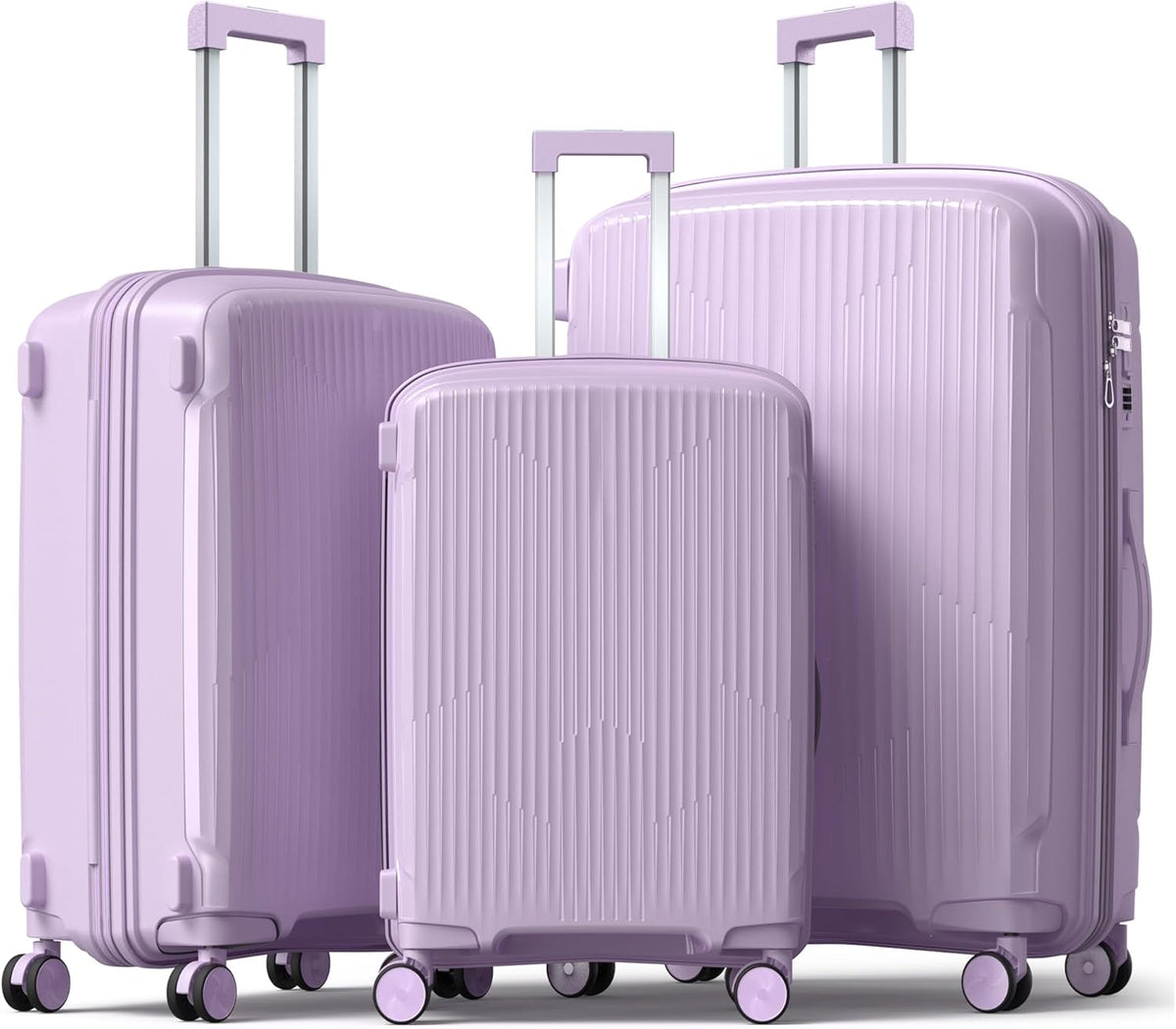 Nazhura Luggage Set, 3-Piece Hardside Suitcase Set, 20-inch Carry On, 24-inch, 28-inch Luggage