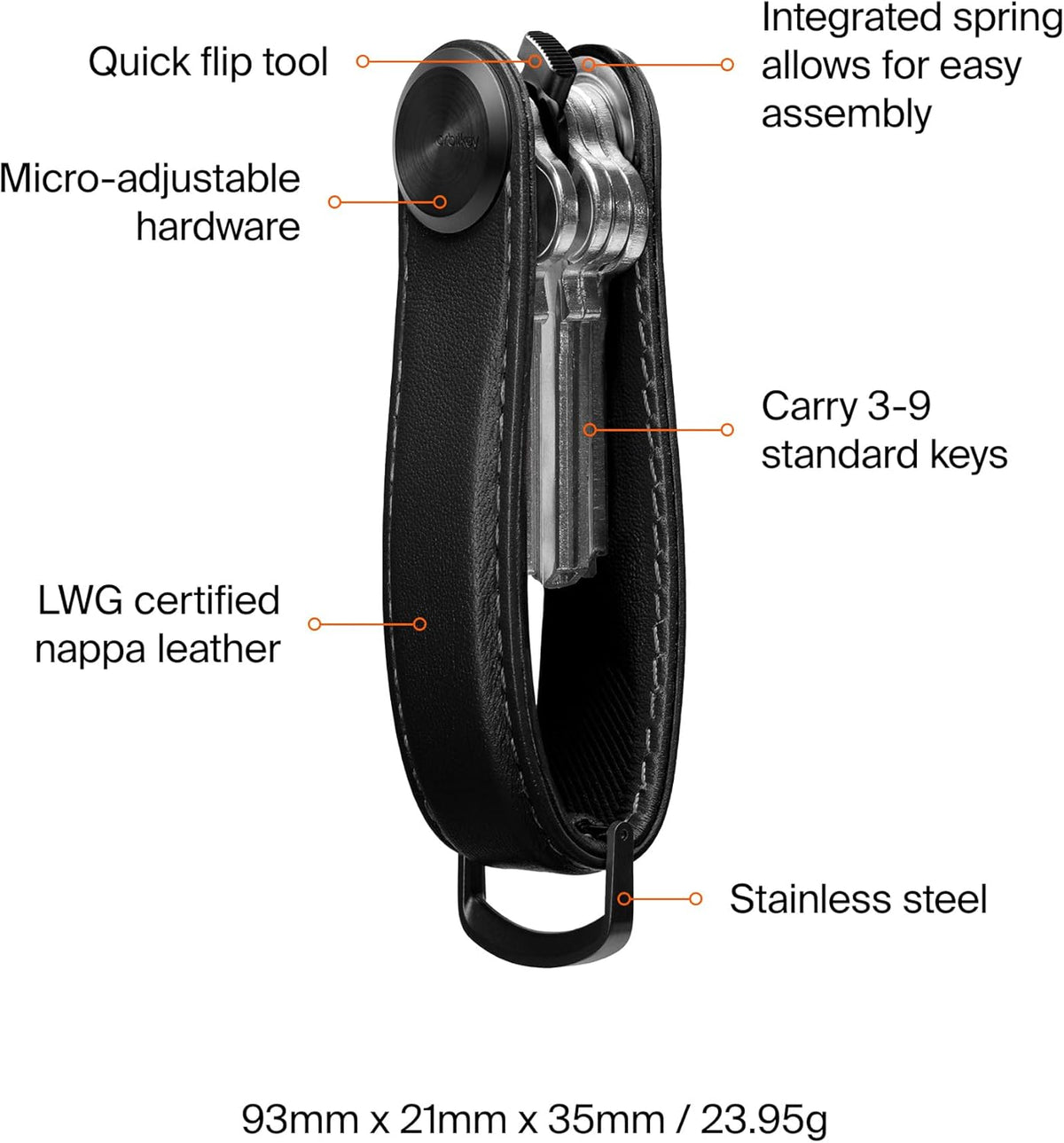 Orbitkey Key Organizer Pro - Leather