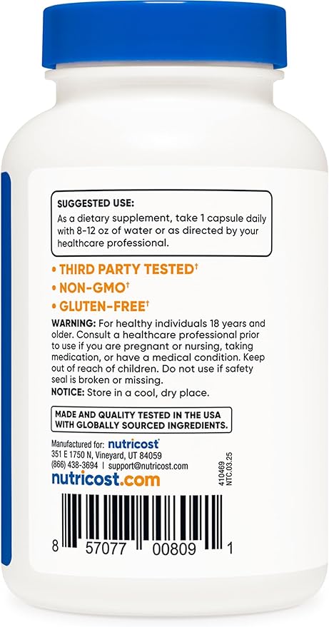 Nutricost Blueberry Extract 8000mg Equivalent (from 160mg of 50:1 Extract), 180 Capsules - Vegetarian, Gluten Free and Non-GMO