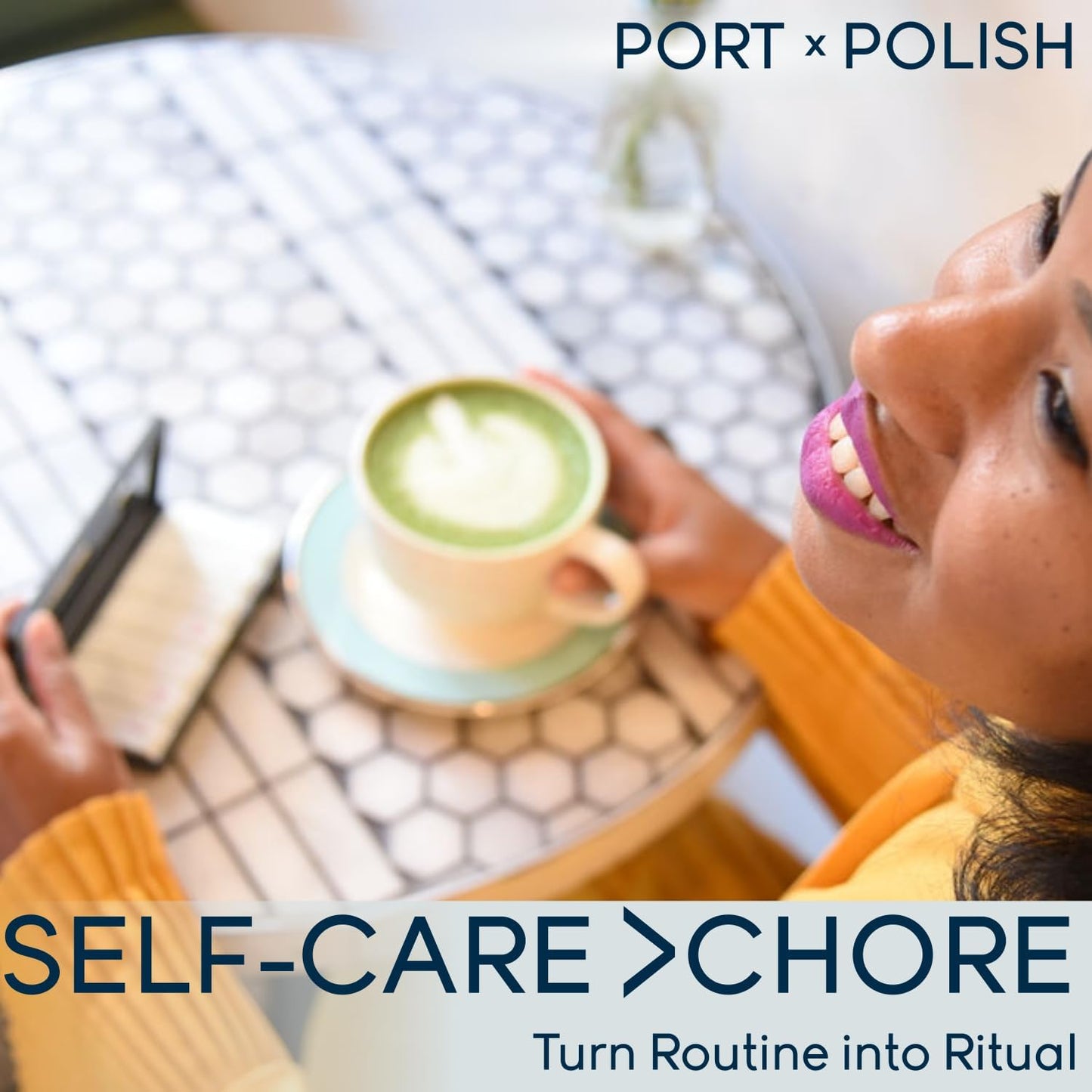 PORT X POLISH Designer Weekly Pill Box Organizer (Single 1X Daily, Crisp White) | Compact, Stylish 7-Day Vitamin Supplement Case | Cute Portable Mini Travel Medicine Carrier | BPA-Free Pillbox Caddy