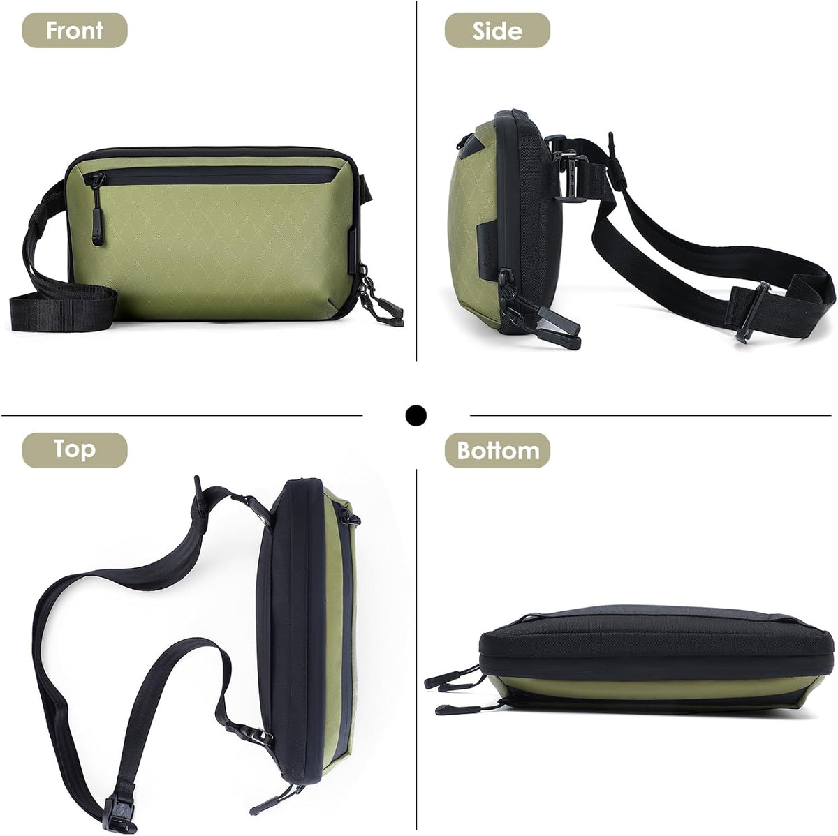Electronics Organizer Tech Travel Pouch – Waterproof Nylon Diamond Quilted & 900D Travel Case Cable Bag for Cords Chargers