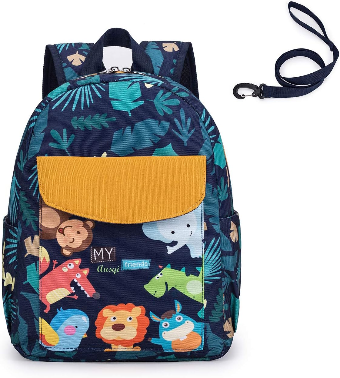 willikiva Cute Zoo Little 2d Backpack Kid Backpacks for Girls and Boys Toddler Backpack Waterproof Preschool Safety Harness Leash(Zoo)