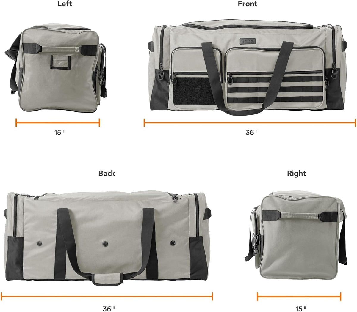Fitdom 130L 36" Heavy Duty Extra Large Sports Gym Equipment Travel Duffle Bag W/Adjustable Shoulder Strap & 7 Compartments. Perfect for Soccer Baseball Basketball Hockey Football, Team Coaches & More