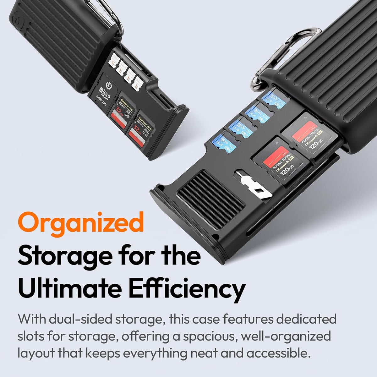 ULANZI MCR-01 High-Speed SD Card Reader Case, USB 3.2 CFexpress A Card Reader, 2 in 1 SD/Micro SD Card Reader Holder, Waterproof Case, Type-C SD/TF Card Storage Case for iPhone/Android, Action Cameras