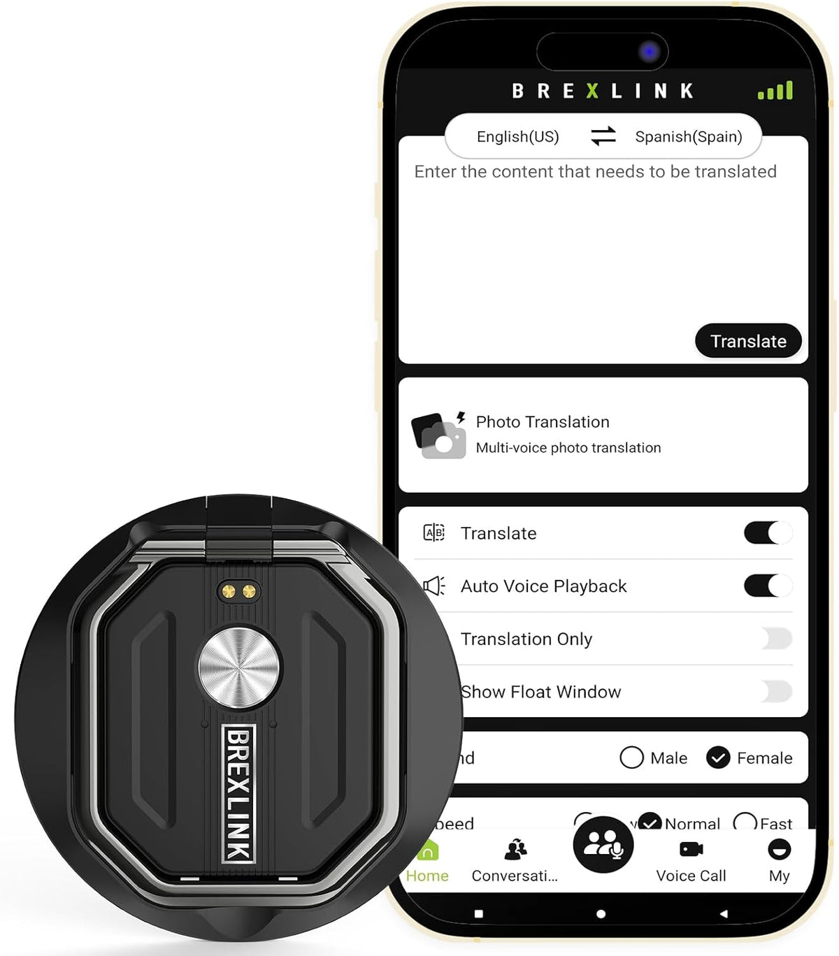 3-in-1 AI Translator Recorder, Language Translator Device, NO FEE for Translate & Transcribe, 140+ Language Translator, Online/Offline/Video/Photo Translation for Meeting Lecture Travel (Version 2)