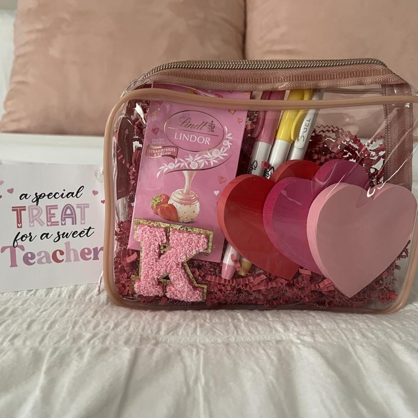 PACKISM Valentines Day Gifts for Him Her - TSA Approved Toiletry Bag - 180° Large Opening Clear Makeup Bags with Handle, Clear Toiletry Bags for Traveling Travel Essentials, Rose Pink