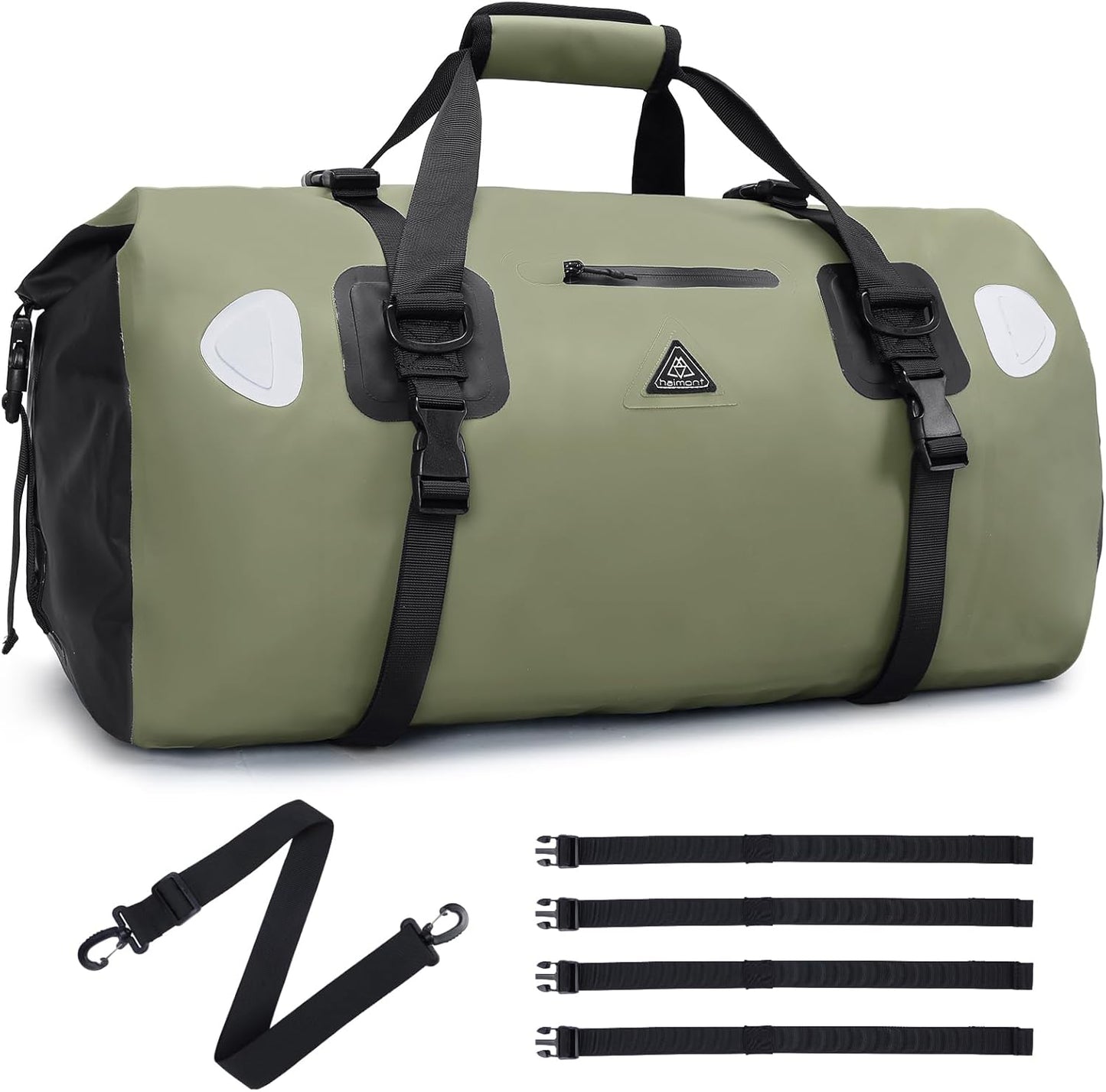 Haimont Waterproof Duffel Bag Roll-top Dry Duffel Bag with Quick-fixed Straps for Motorcycling, Rafting, Boating, SUP, Kayaking, Travel, 50L/70L