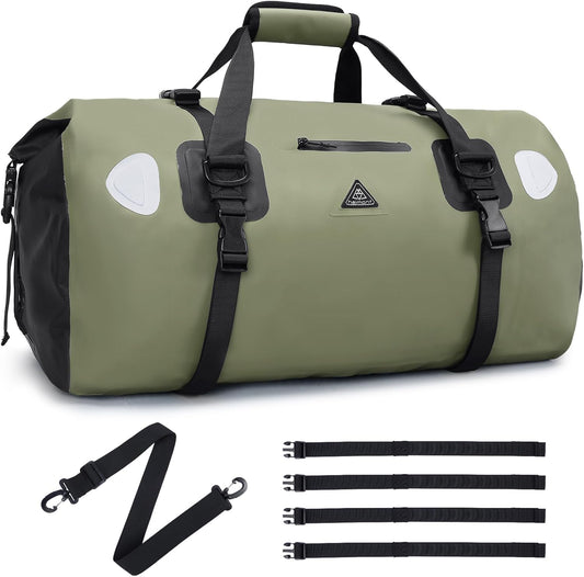 Haimont Waterproof Duffel Bag Roll-top Dry Duffel Bag with Quick-fixed Straps for Motorcycling, Rafting, Boating, SUP, Kayaking, Travel, 50L/70L
