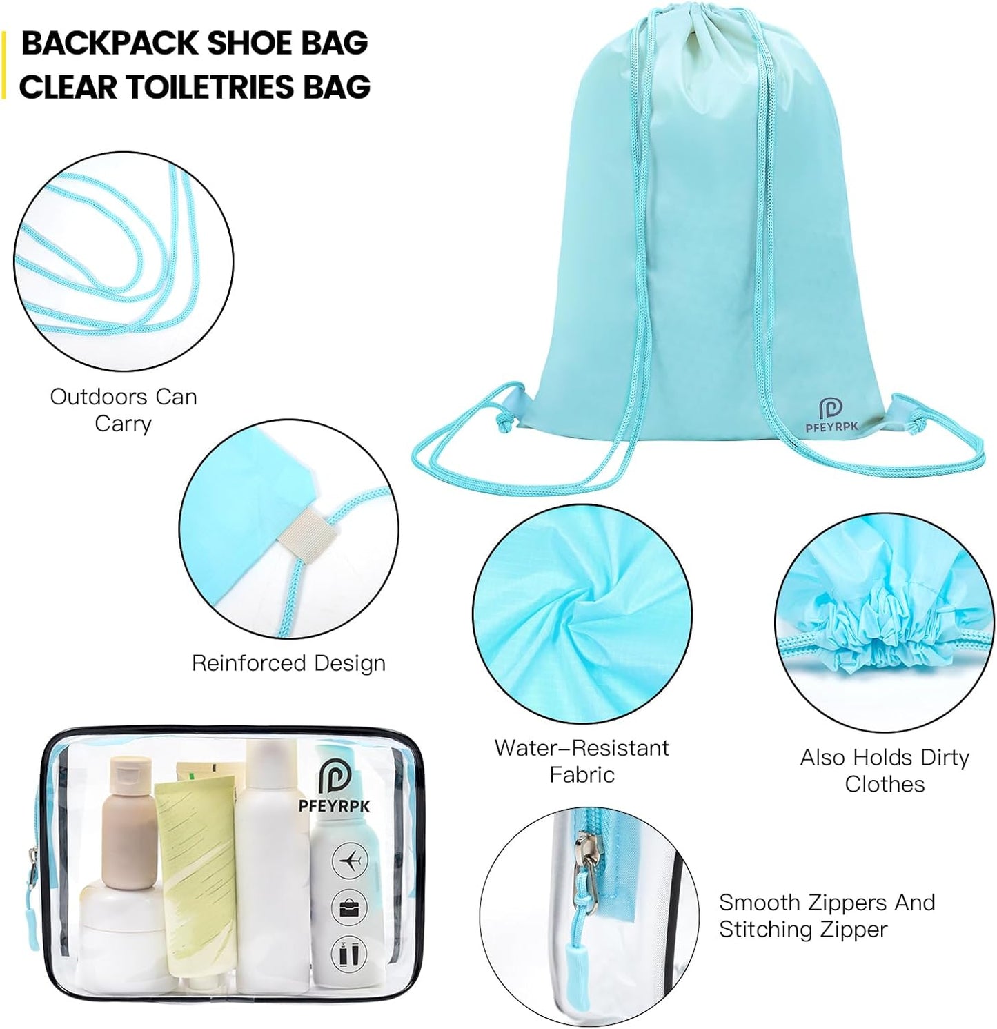 Lightweight Compression Packing Cubes for Suitcases, Compressible Expandable Travel Packing Organizer with Clear Toiletries and Backpack Bag, Travel Essentials for Carry on Luggage 7 Set
