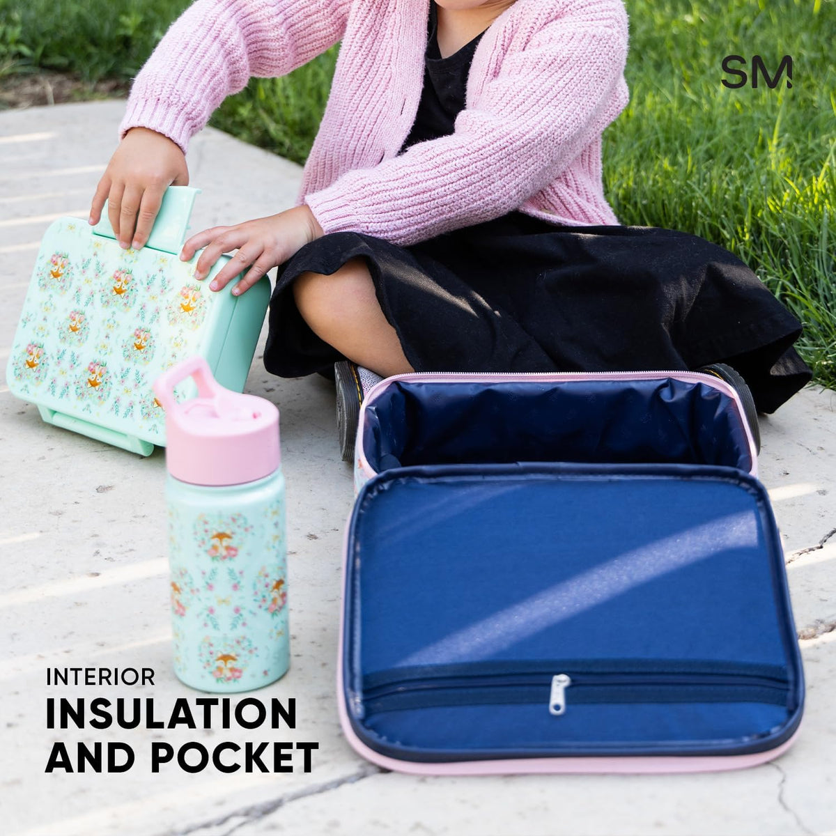Simple Modern Kids Lunch Box for School | Reusable Insulated Lunch Bag for Toddler, Girl, and Boy | Meal Containers with Exterior & Interior Pockets | Hadley Collection | Unicorn Rainbows