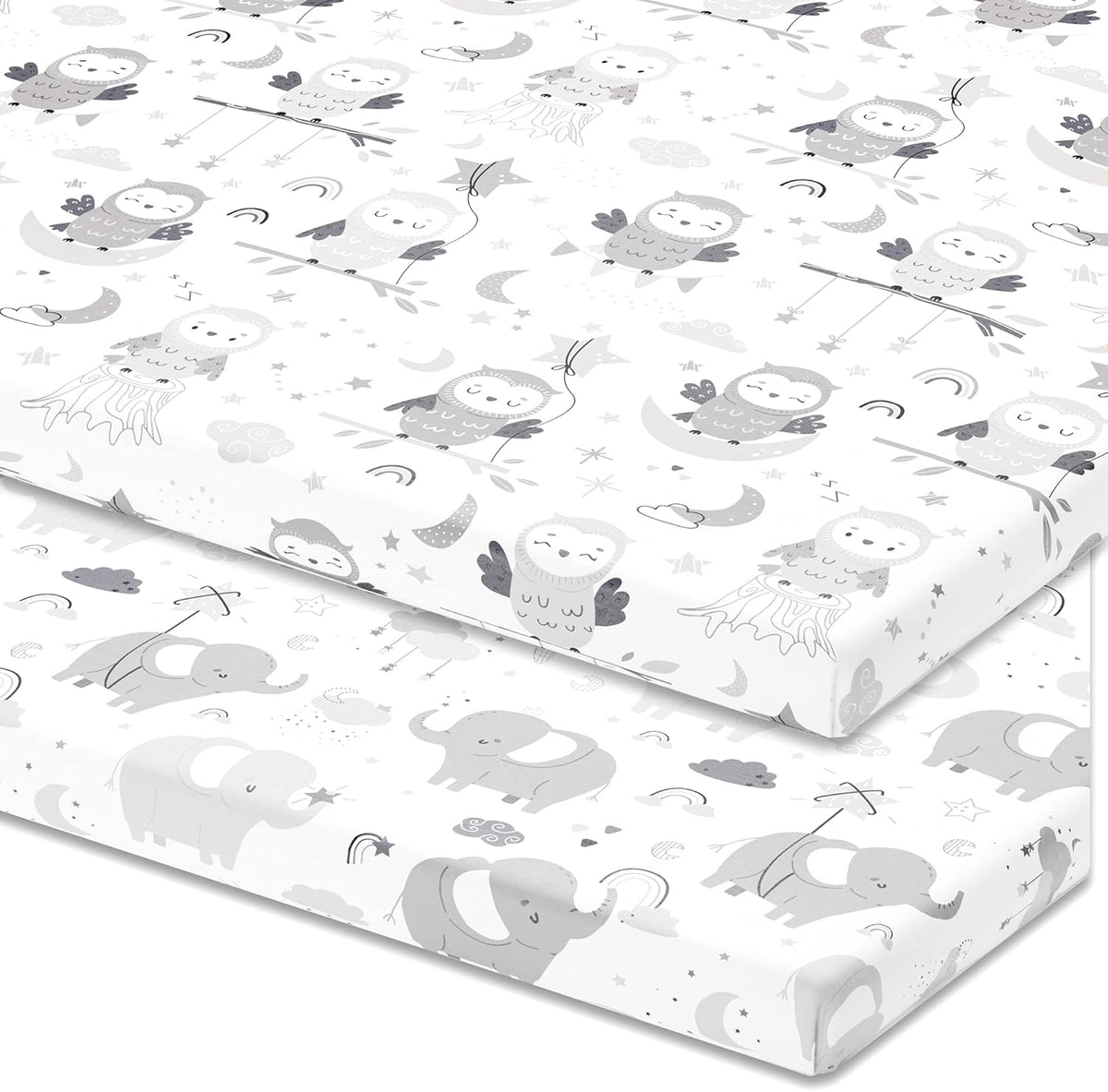 Travel Crib Fitted Sheets for Baby Bjorn, Guava Lotus Travel Crib and 24 x 42 Inch Travel Light Playard Mattress – Snuggly Soft 100% Jersey Cotton – 2 Pack