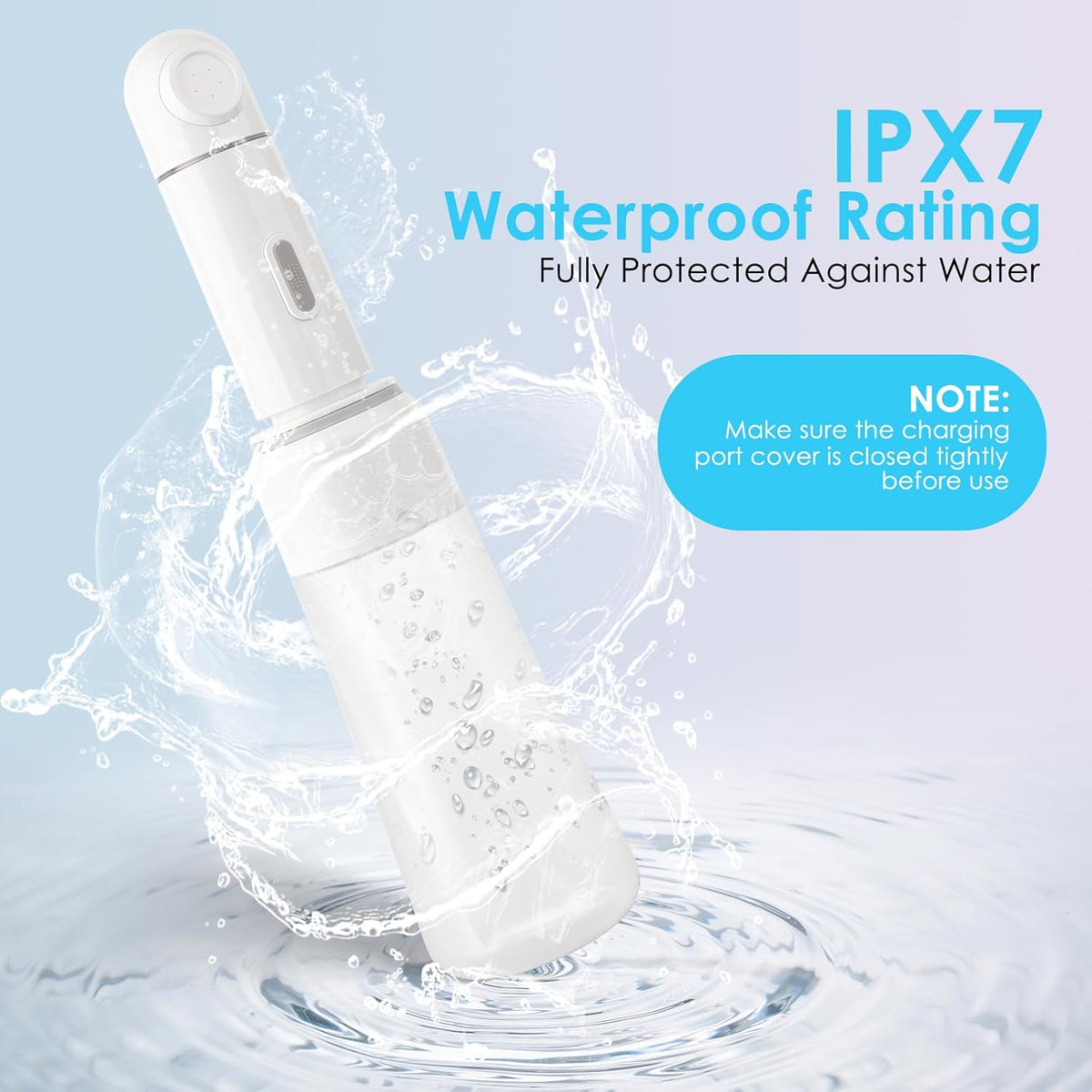 Portable Electric Travel Bidet, 450ML Electric Sprayer Bidet with Built-in Body for Easy Storage, Two Pressure Modes for Personal Hygiene Cleaning for Women and Men, White