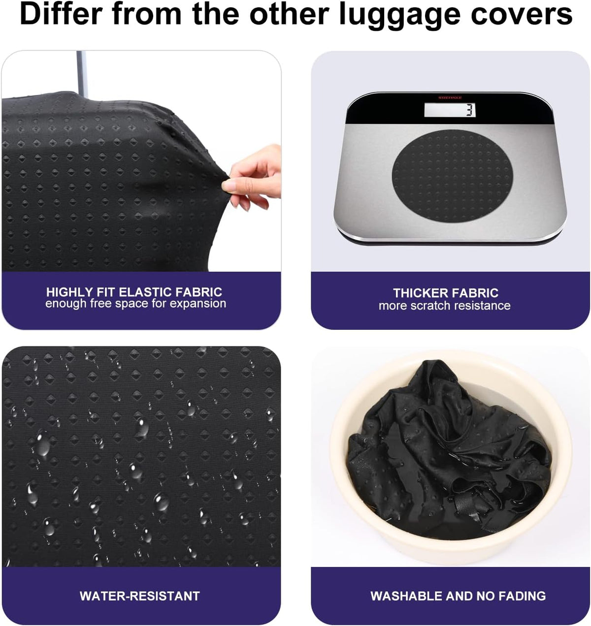7-Mi Travel Trolley Case Cover Protector Suitcase Cover 22"-24" Trolley case Luggage Storage Covers for Men Women, Retro